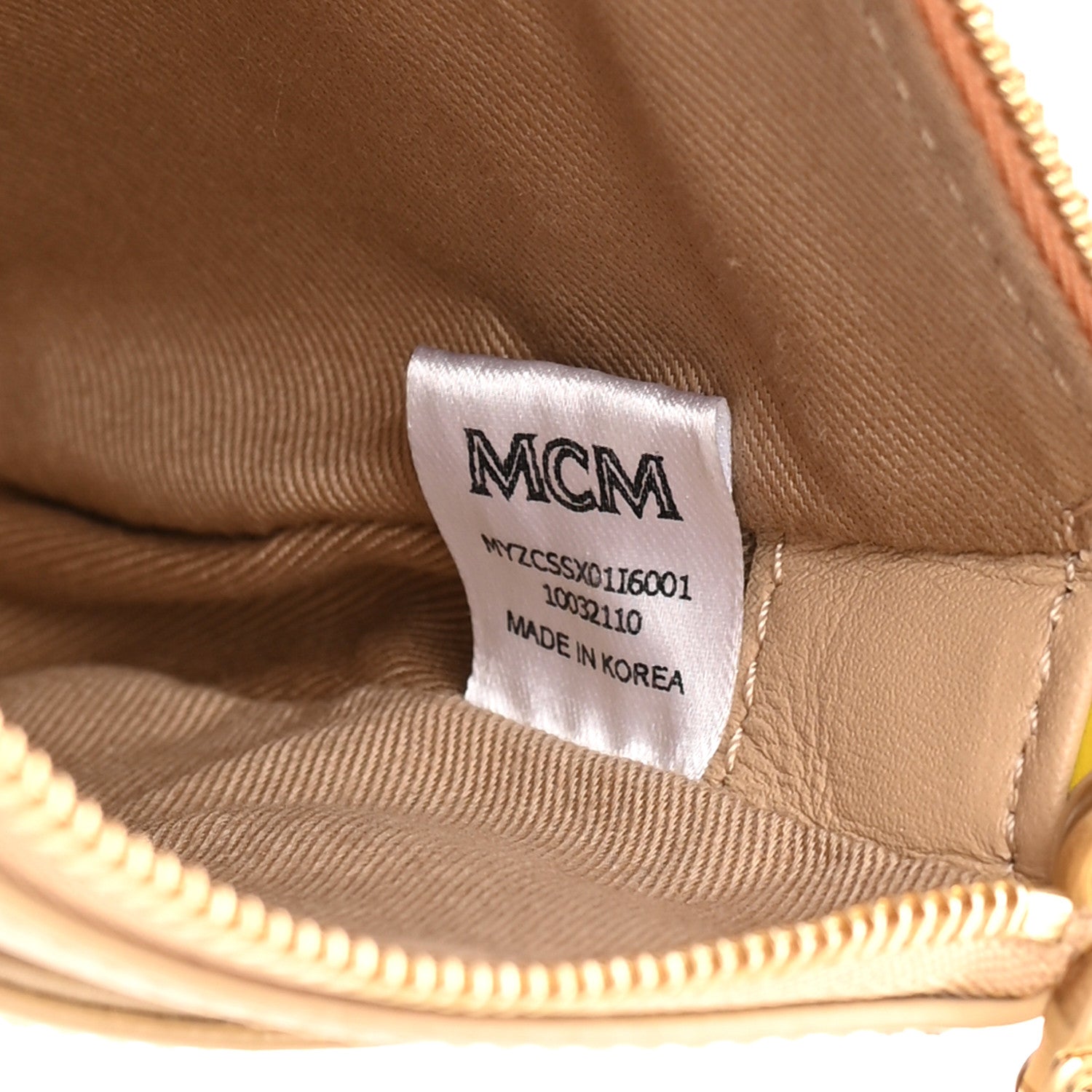MCM Calfskin Color Splash Mini Pouch on Chain Croissant 7 of 12