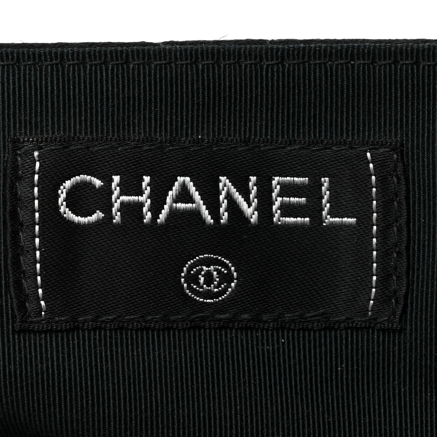 Chanel Satin Stitched Cutout Handle Clutch Black 6 of 8