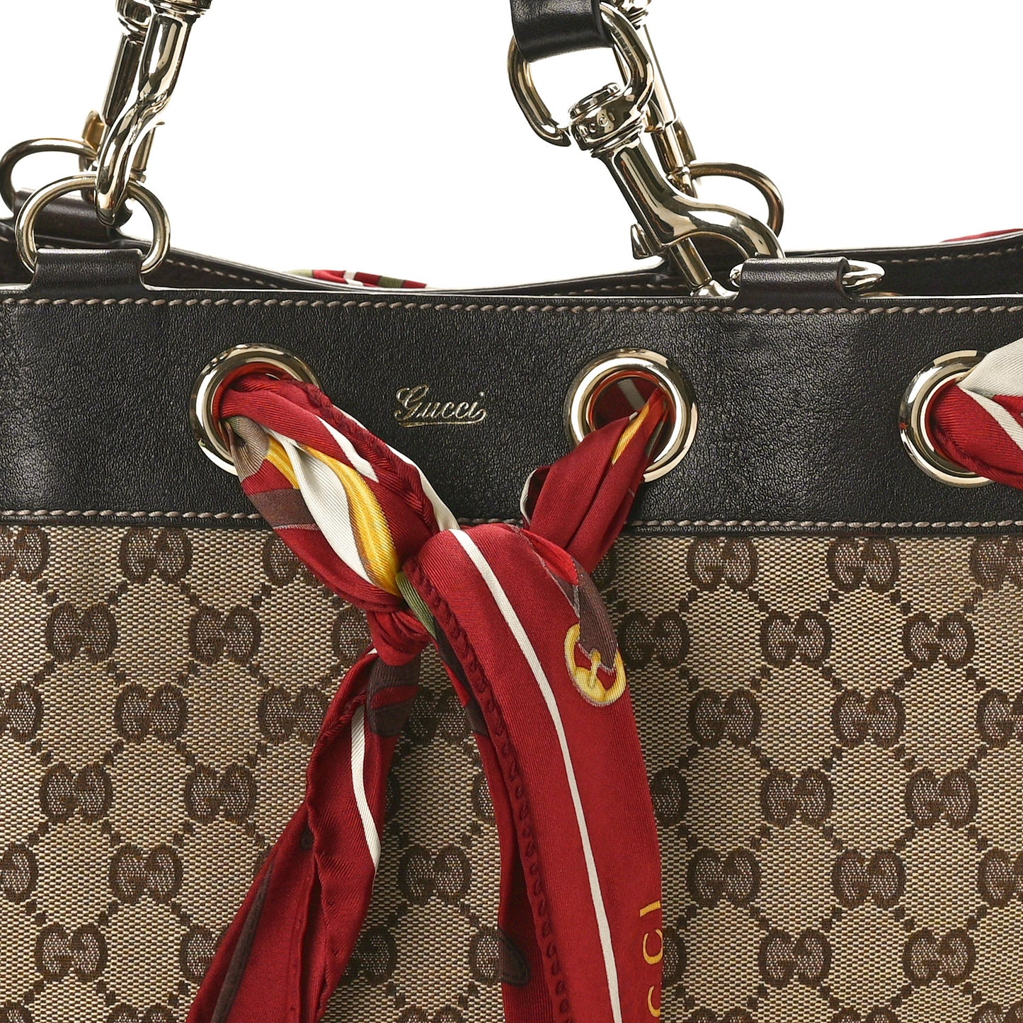 Monogram Medium Positano Tote Dark Brown