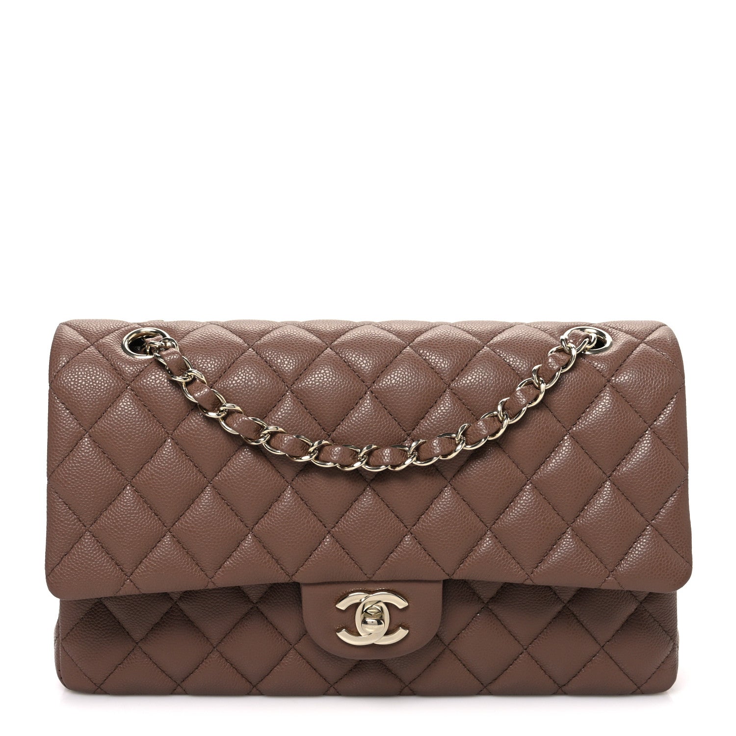 Chanel Caviar Quilted Medium Double Flap Brown 1861859 – FASHIONPHILE