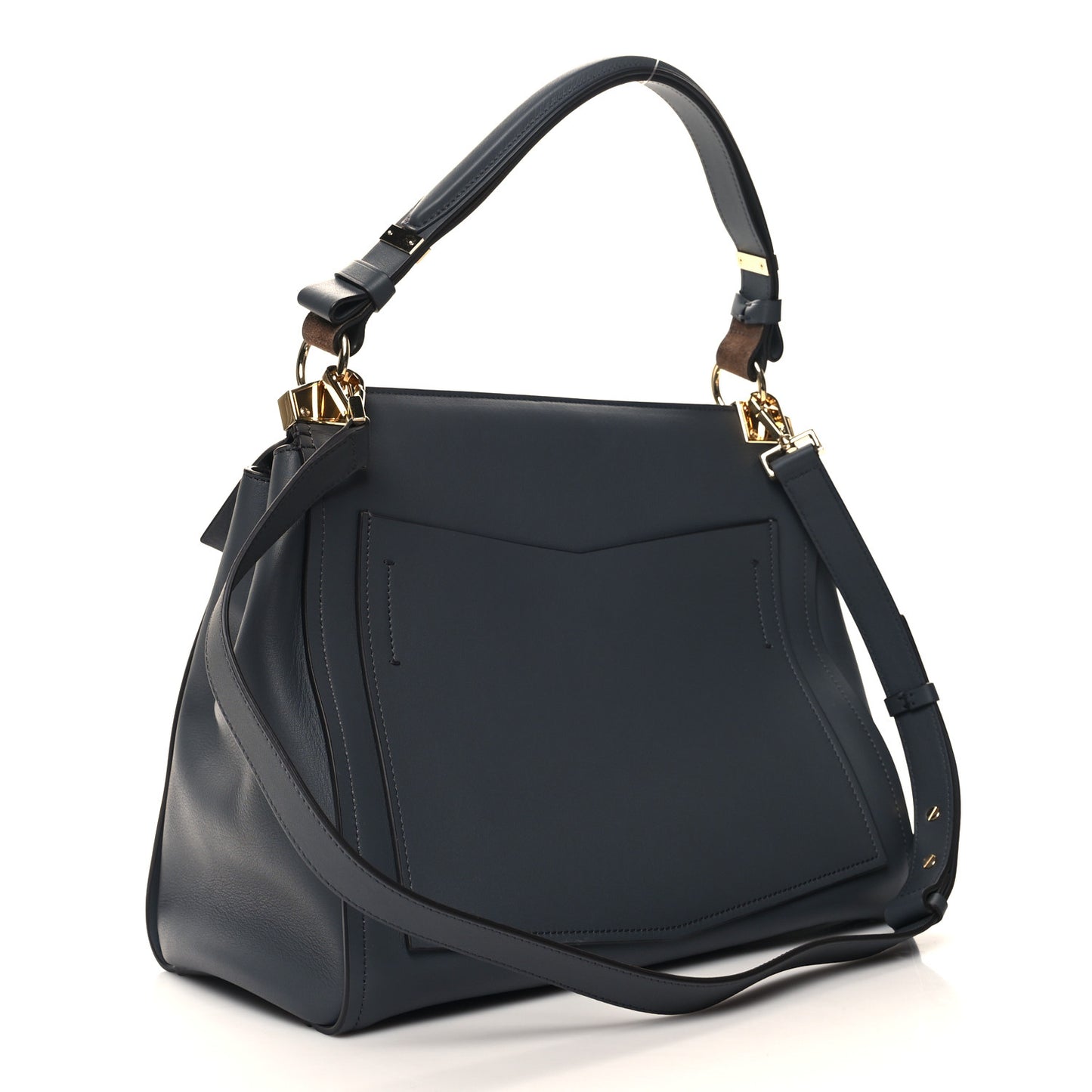 Calfskin Medium Mystic Shoulder Bag Storm Grey
