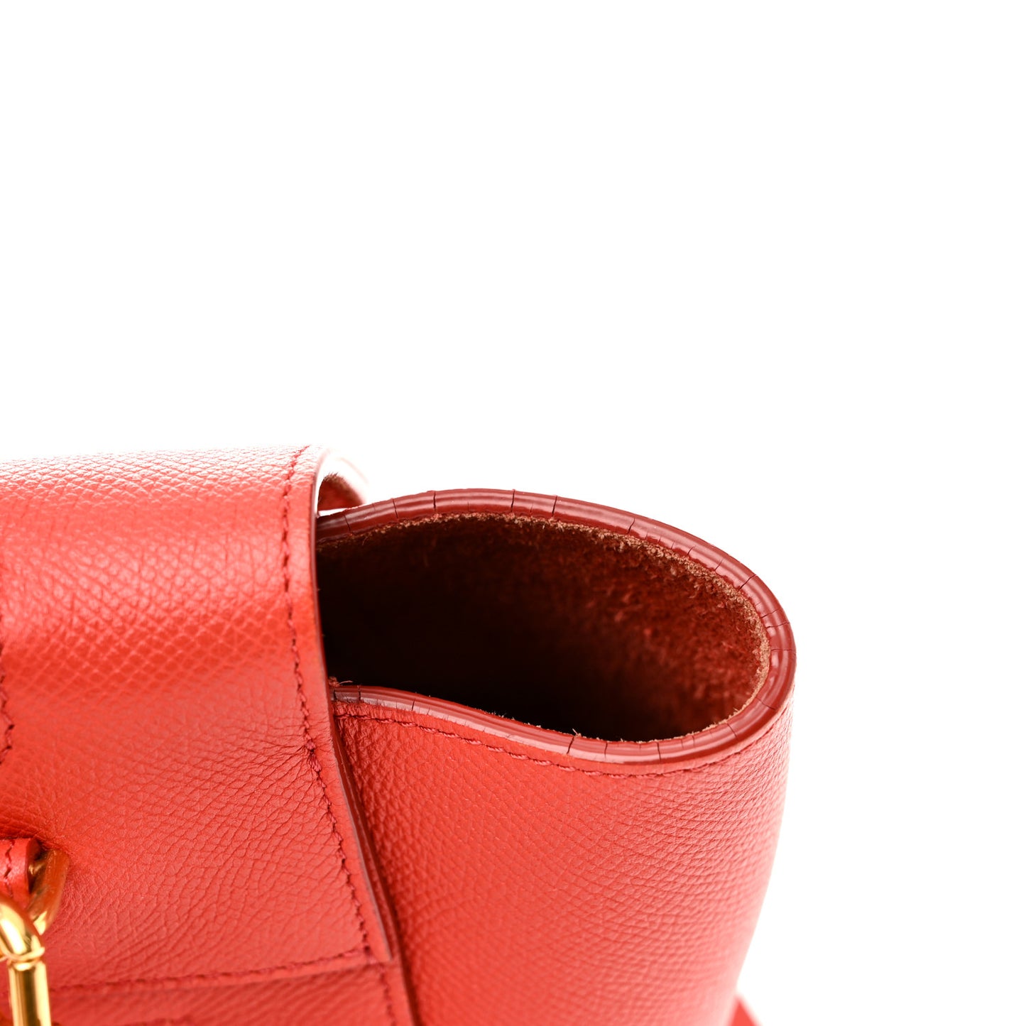 Grained Calfskin Micro Belt Bag Coral