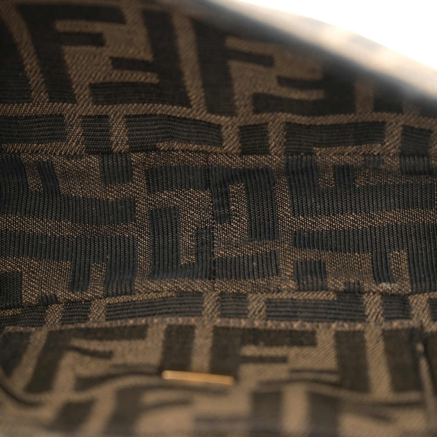 Fabric Jacquard FF 1974 Mini Baguette Tobacco Moro Black