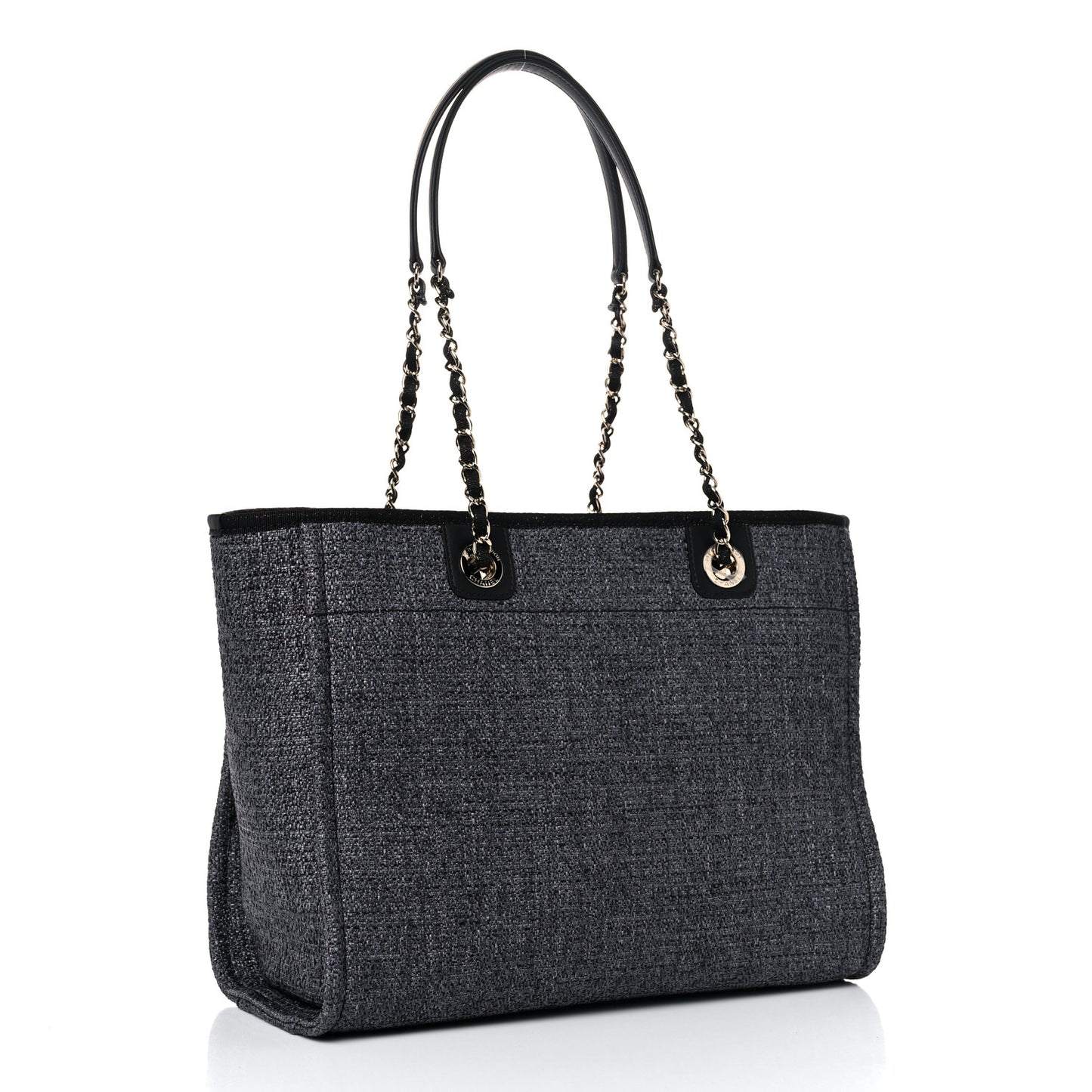 Lurex Boucle Small Deauville Tote Black