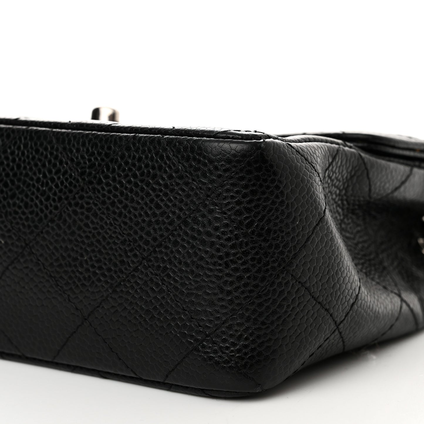 Caviar Quilted Mini Square Flap Black