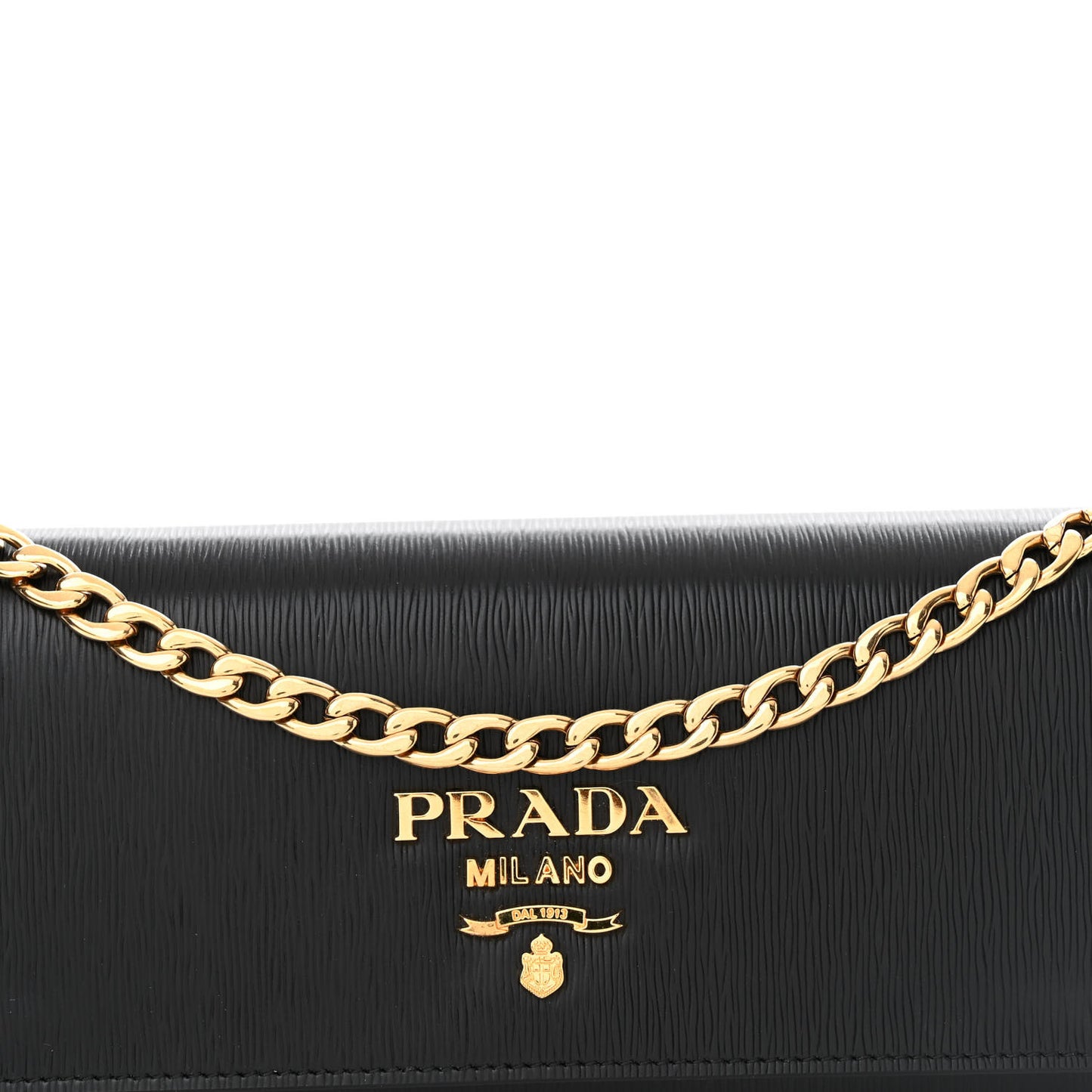 Vitello Move Metal Oro Chain Wallet Black