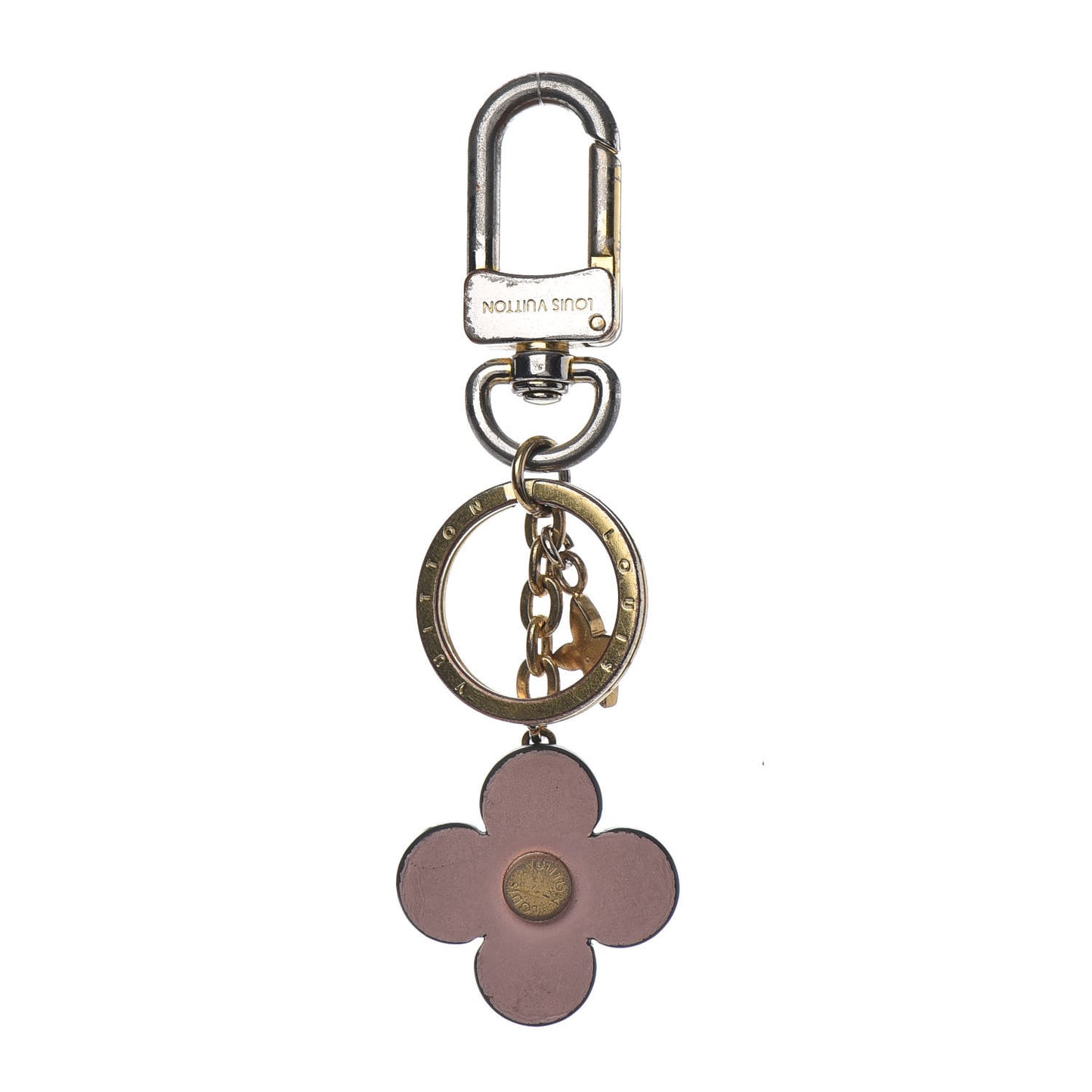 Monogram Blooming Flowers BB Bag Charm Key Holder Pink