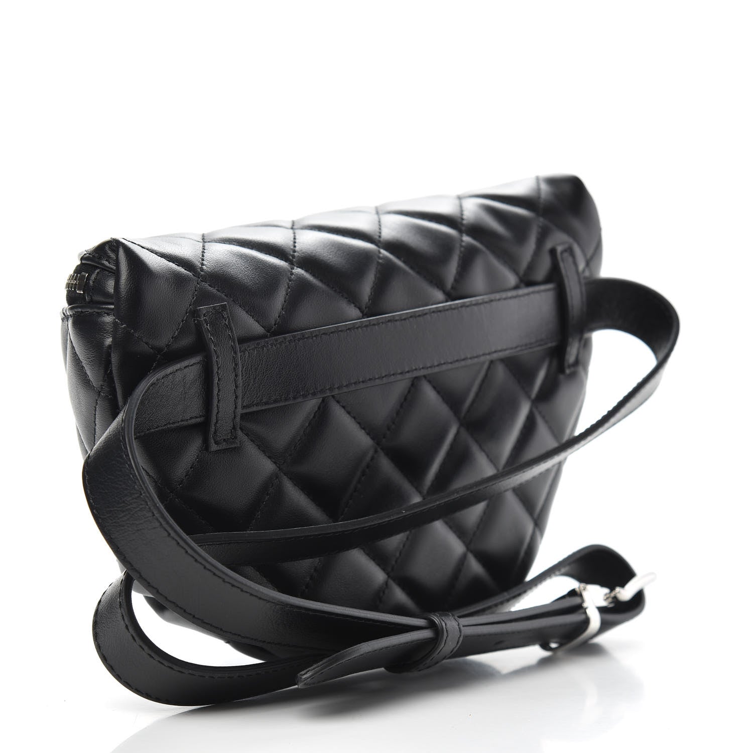 Chanel Calfskin Quilted Waist Belt Bag Black 3 of 9