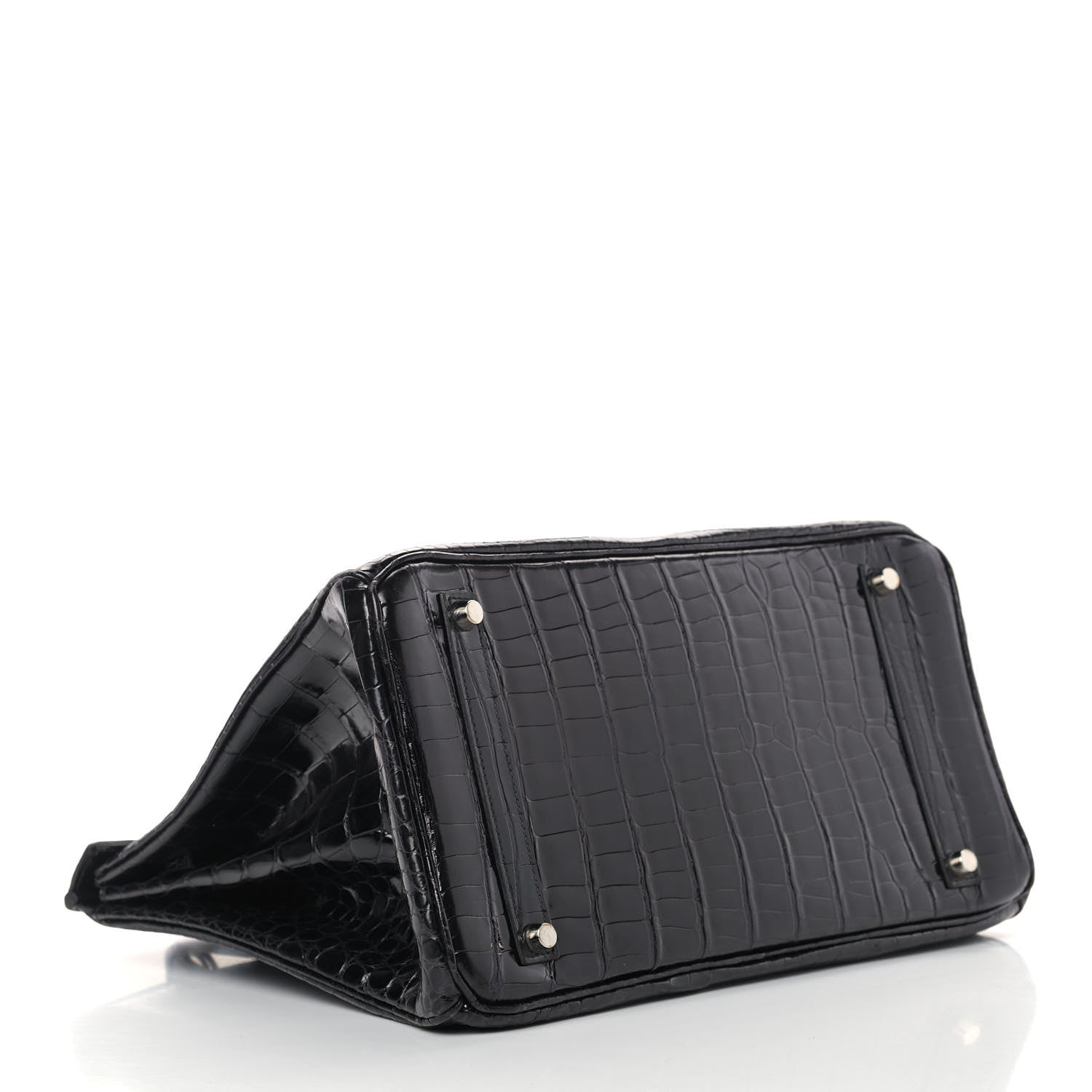 Hermes Shiny Porosus Crocodile Birkin 35 Black 4 of 15