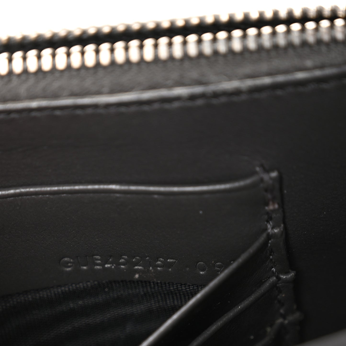 Calfskin Crocodile Embossed Monogram Sunset Chain Wallet Asphalt