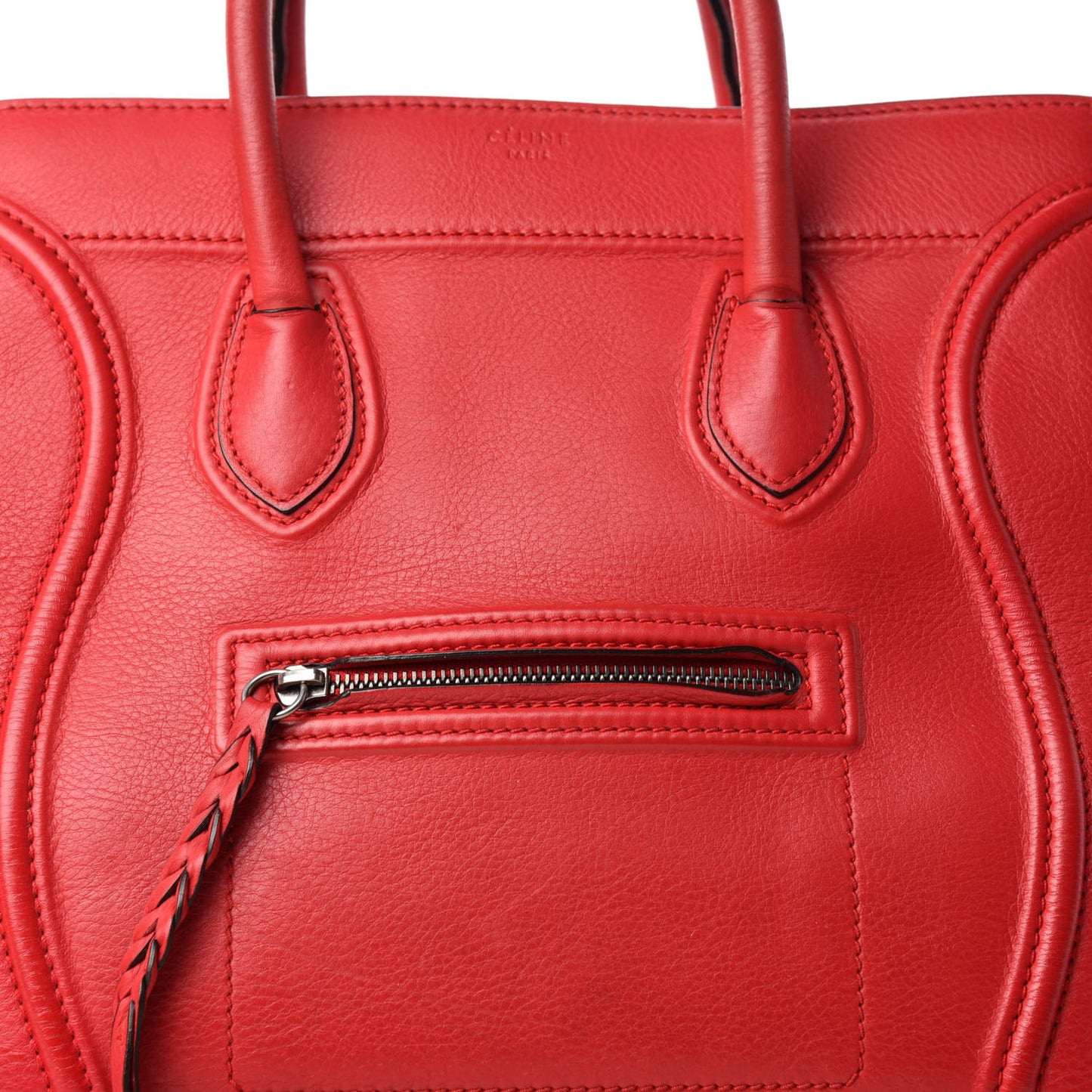 Supple Calfskin Medium Phantom Luggage Vermillion