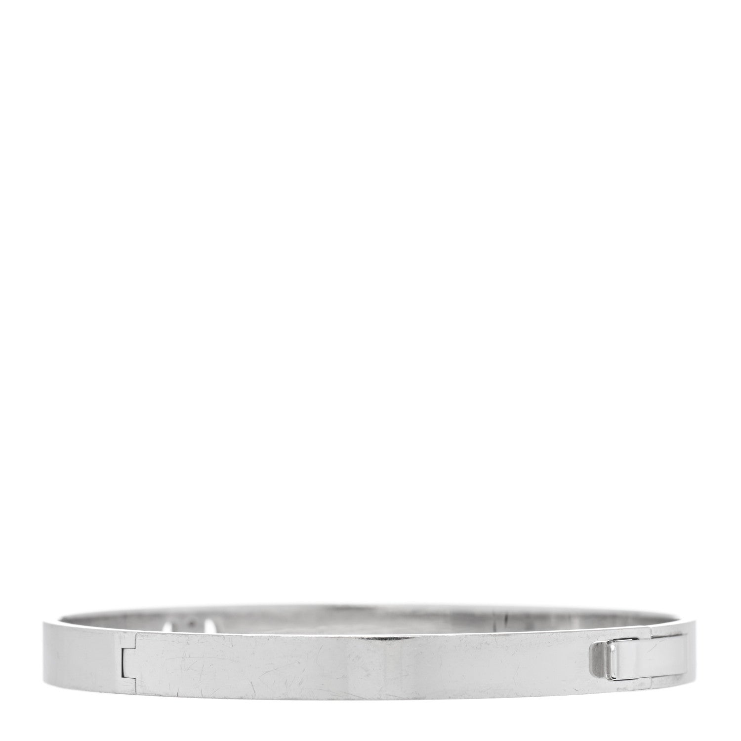 Hermes 18K White Gold Diamond PM H D'Ancre Bracelet SH 2 of 4