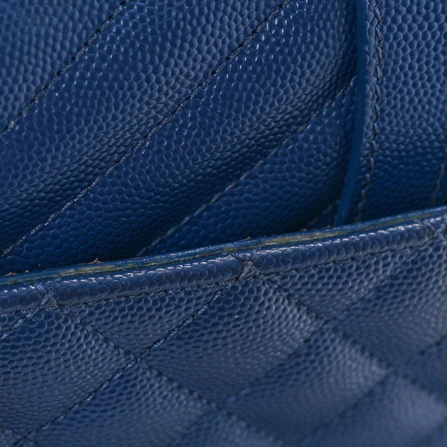Grain De Poudre Textured Mixed Matelasse Triquilt Medium Monogram Satchel Denim