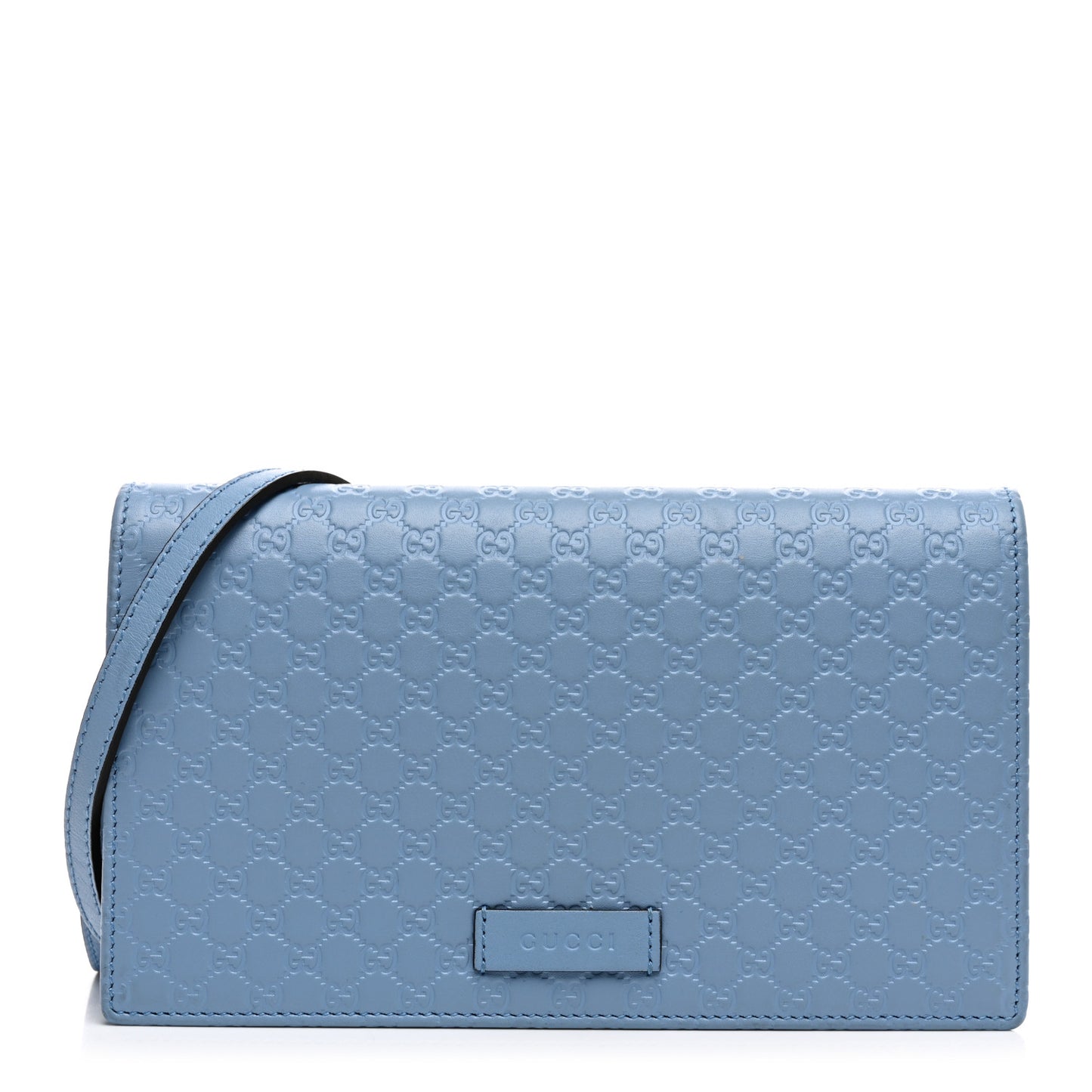 Microguccissima Crossbody Wallet Mineral Blue