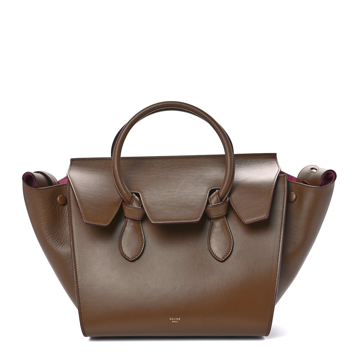 Palmelato Calfskin Mini Tie Knot Tote Camel