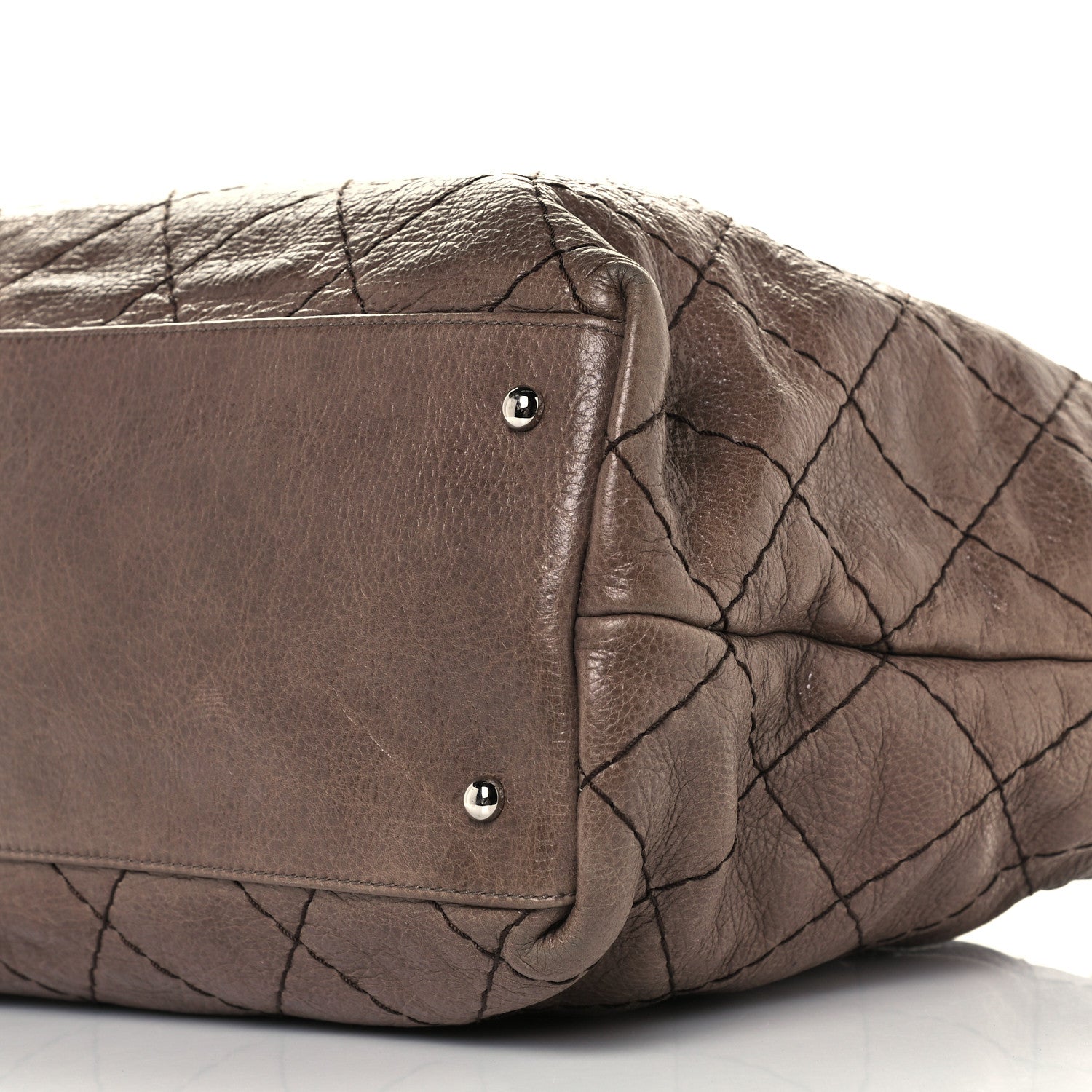 Chanel Glazed Calfskin Large On The Road Tote Brown 10 of 10