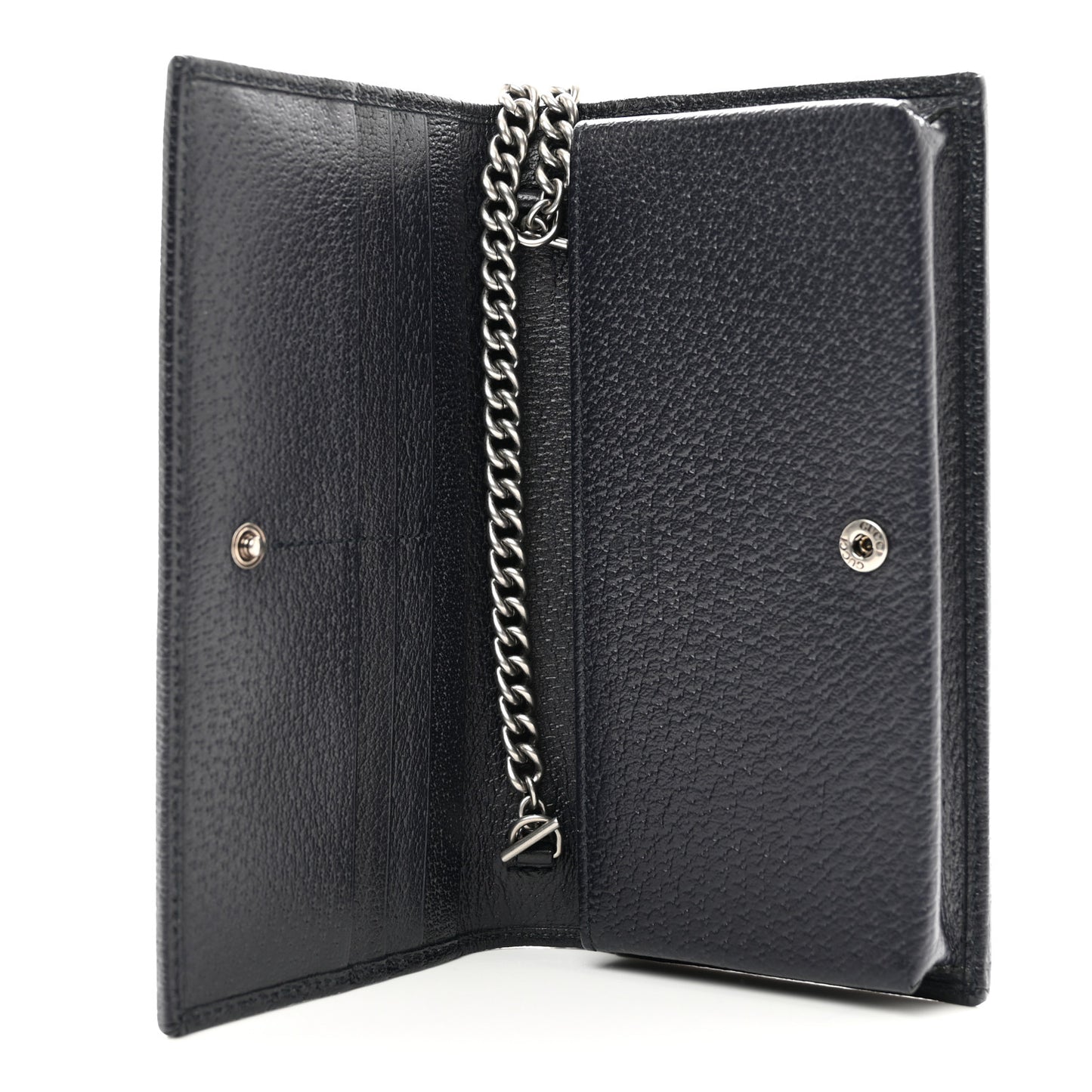 GG Supreme Monogram Azalea Calfskin Horsebit 1955 Wallet On Chain Beige Blue