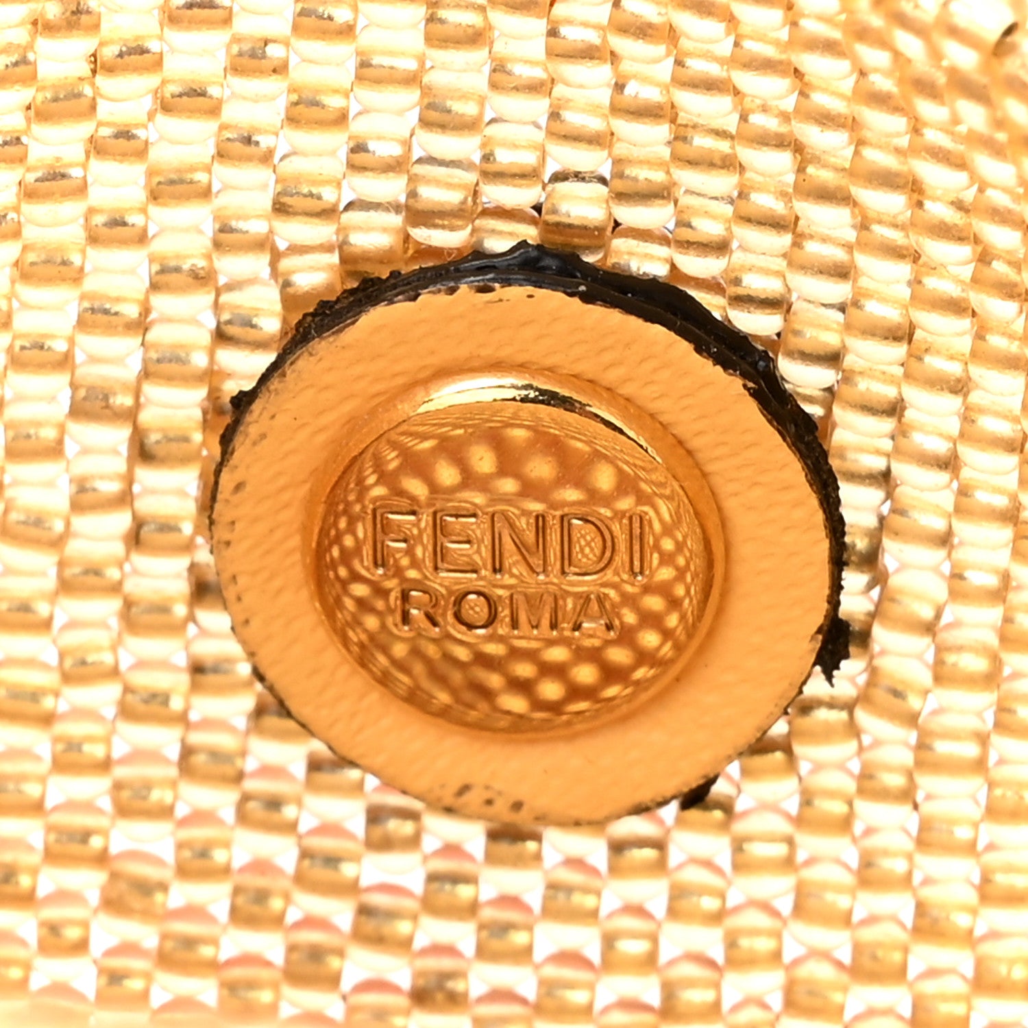 Fendi Glass Vitello King Beaded Mini Pico Baguette Charm Semolino 6 of 11