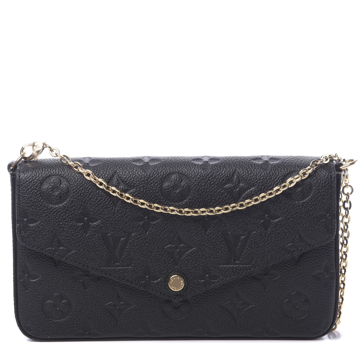 Louis Vuitton Empreinte Pochette Felicie Chain Wallet Black 1 of 10