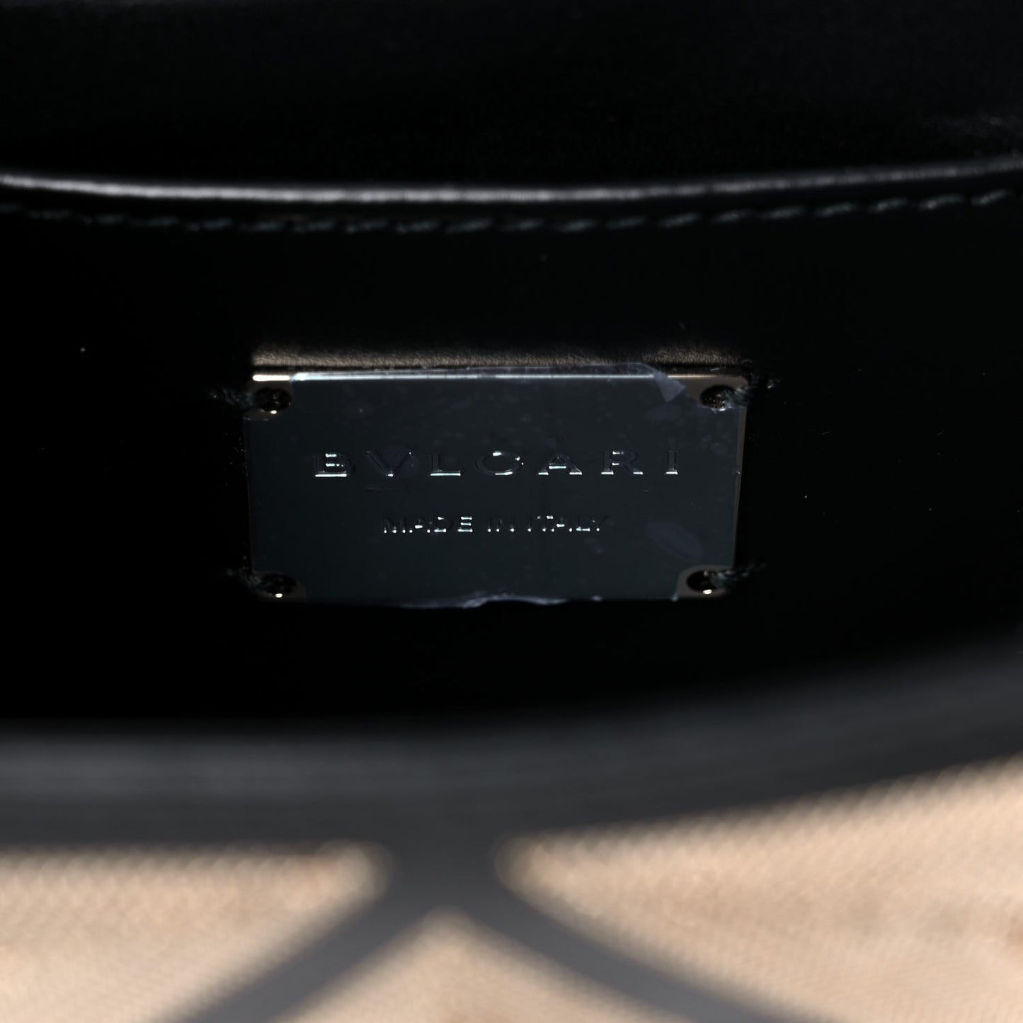 Calfskin Million Chain Motif Serpenti Forever Shoulder Bag Black