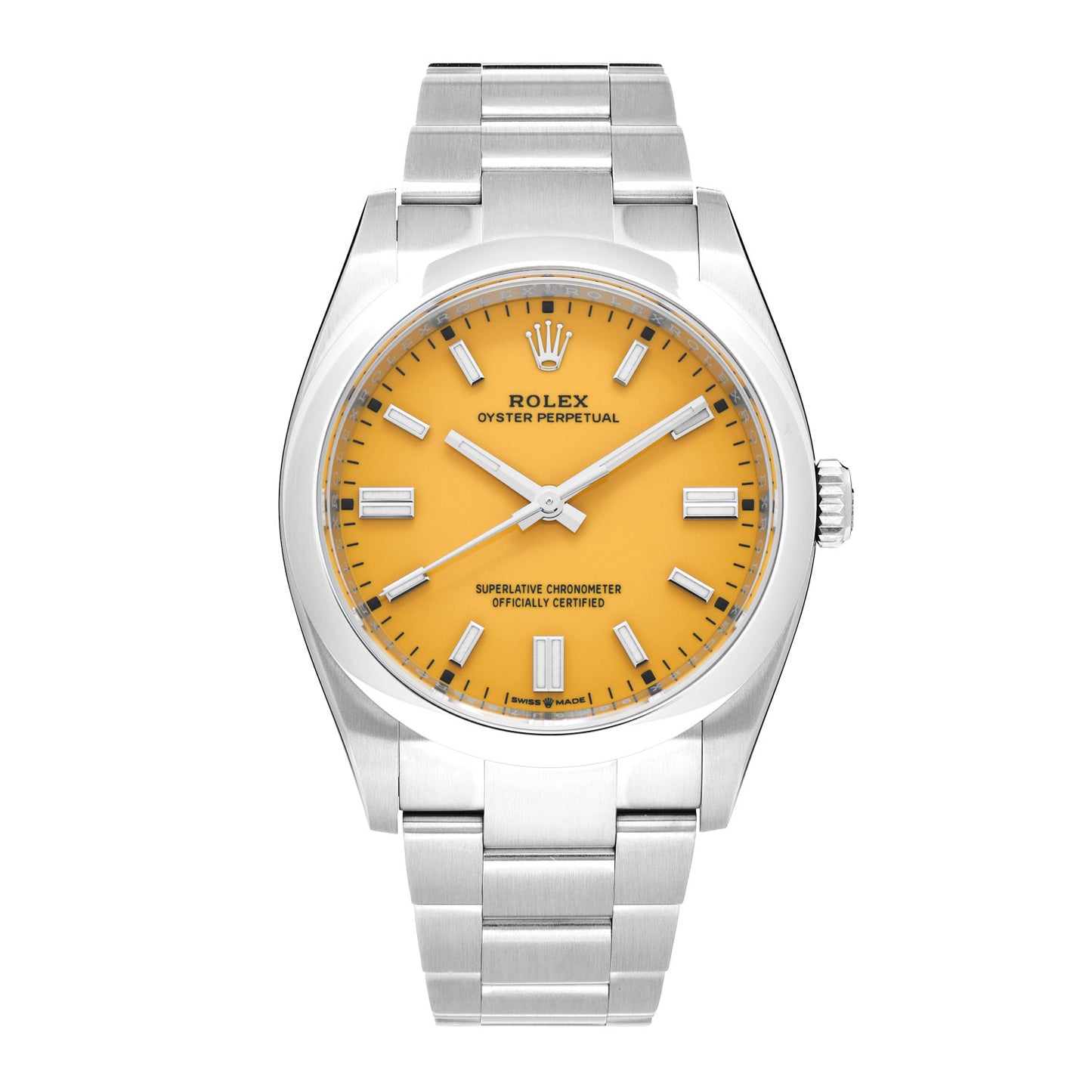 Stainless Steel 36mm Oyster Perpetual Watch Yellow 126000