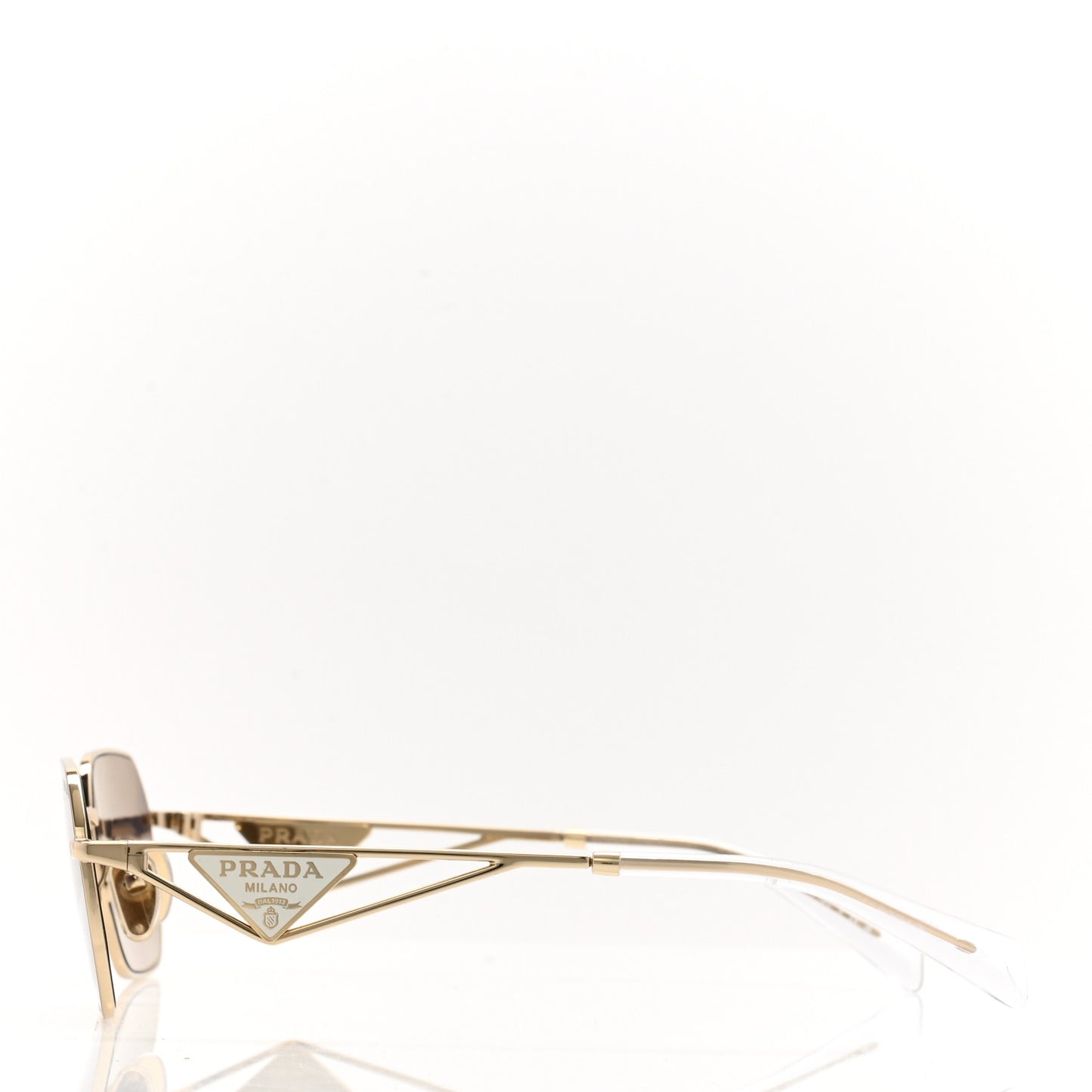 Metal Symbole Triangle Logo Sunglasses SPR A51 Gold Blue