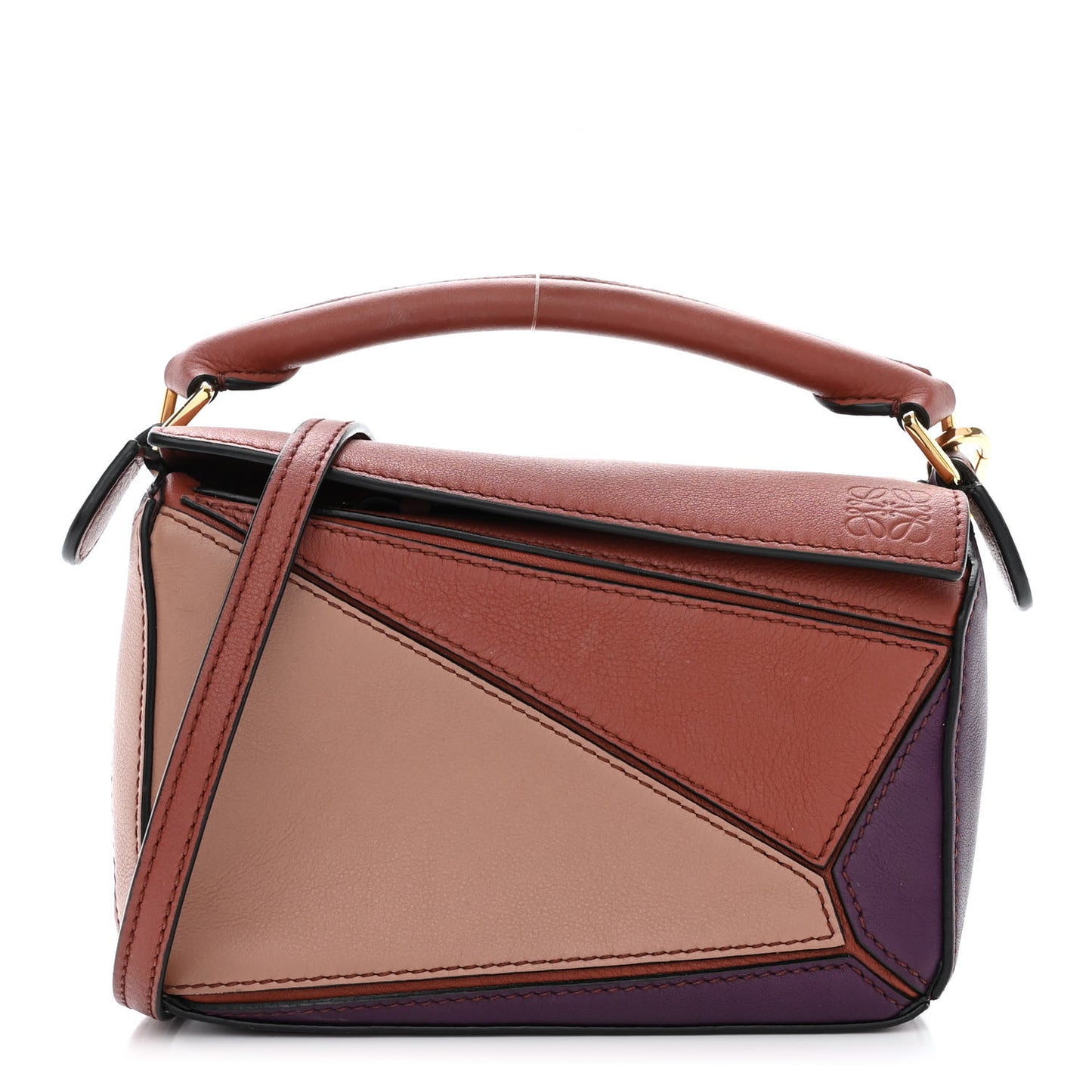 Calfskin Mini Puzzle Bag Spice Pumpkin