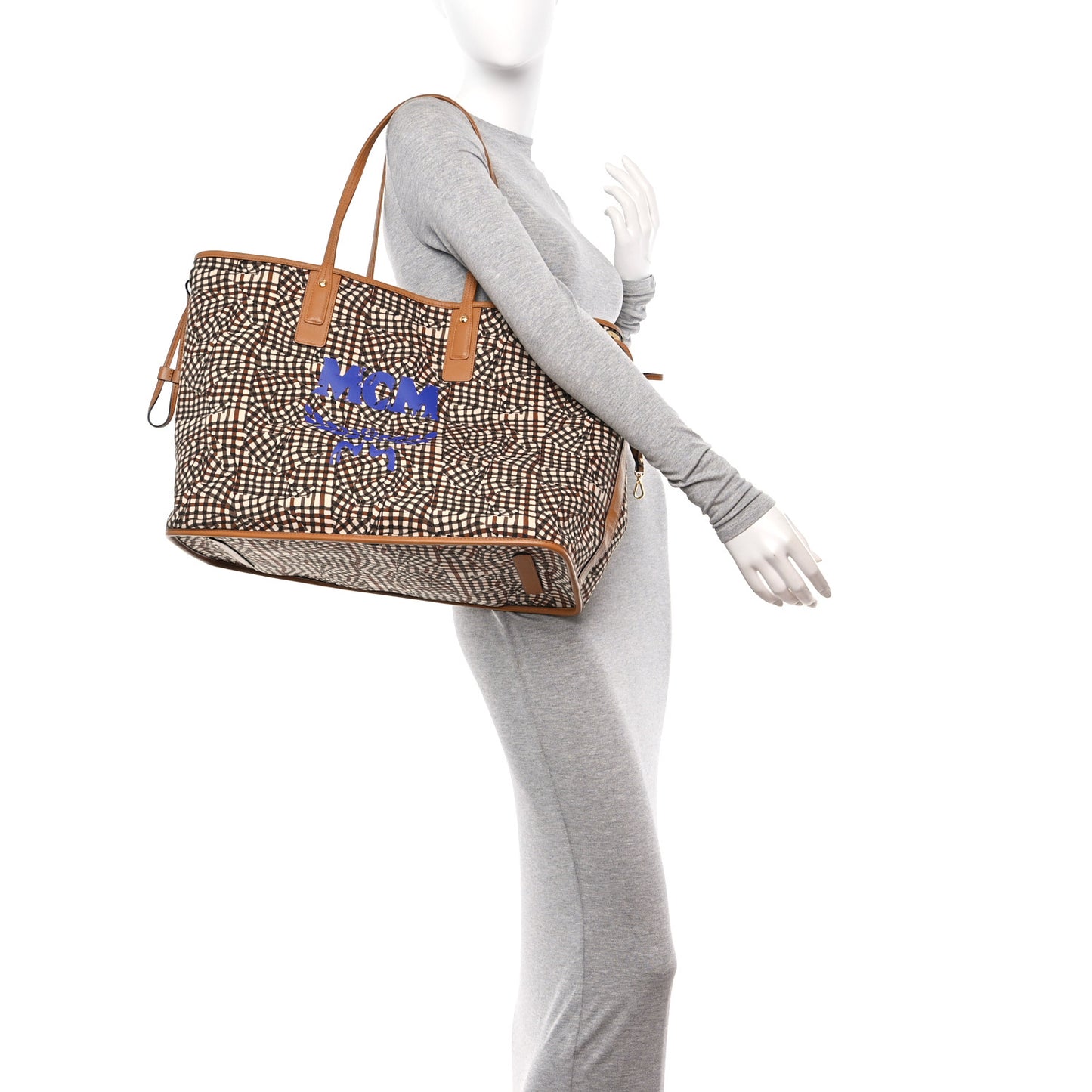 Visetos Large Liz Reversible Shopper Tote Cognac