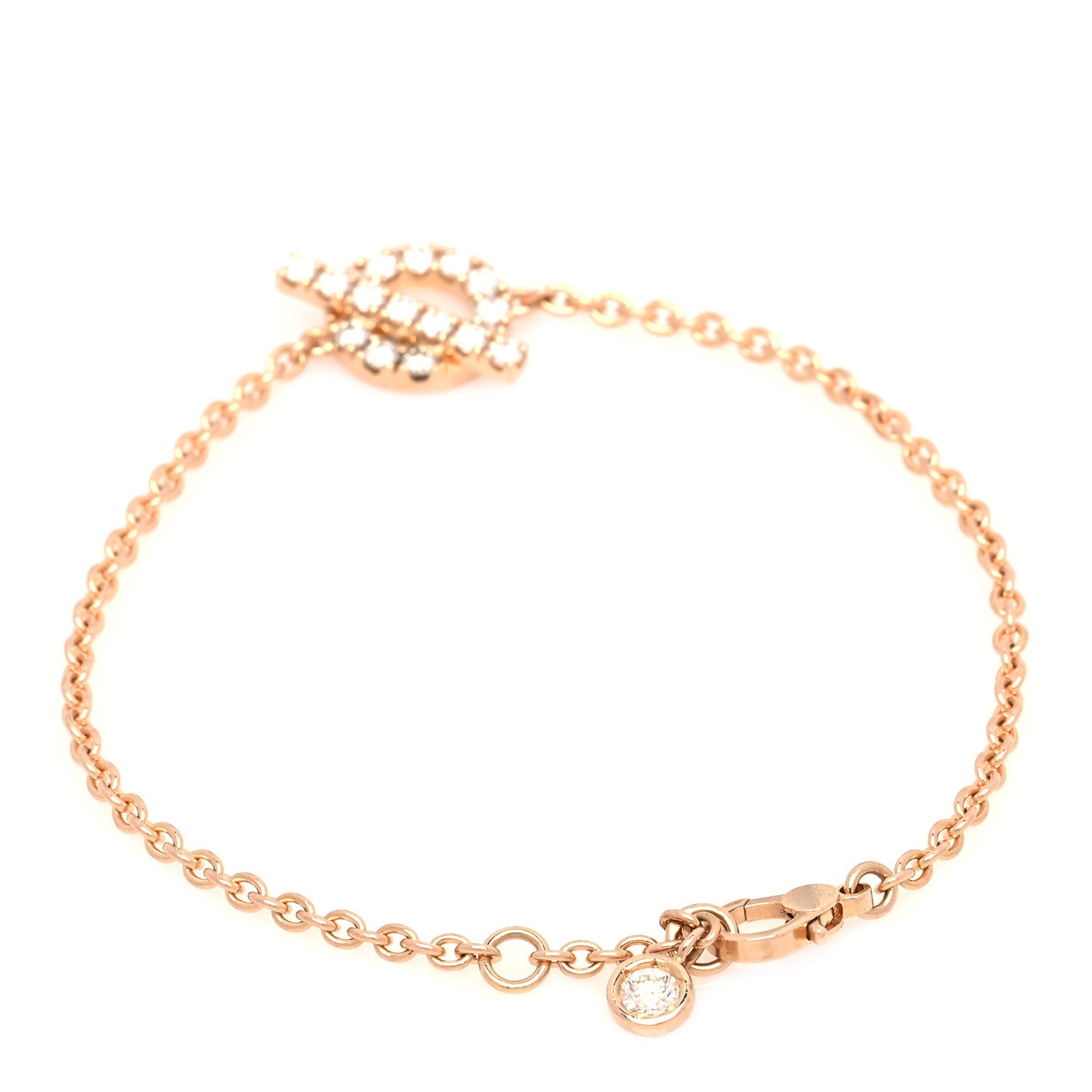 Hermes 18K Rose Gold Diamond Finesse Bracelet SH 3 of 5