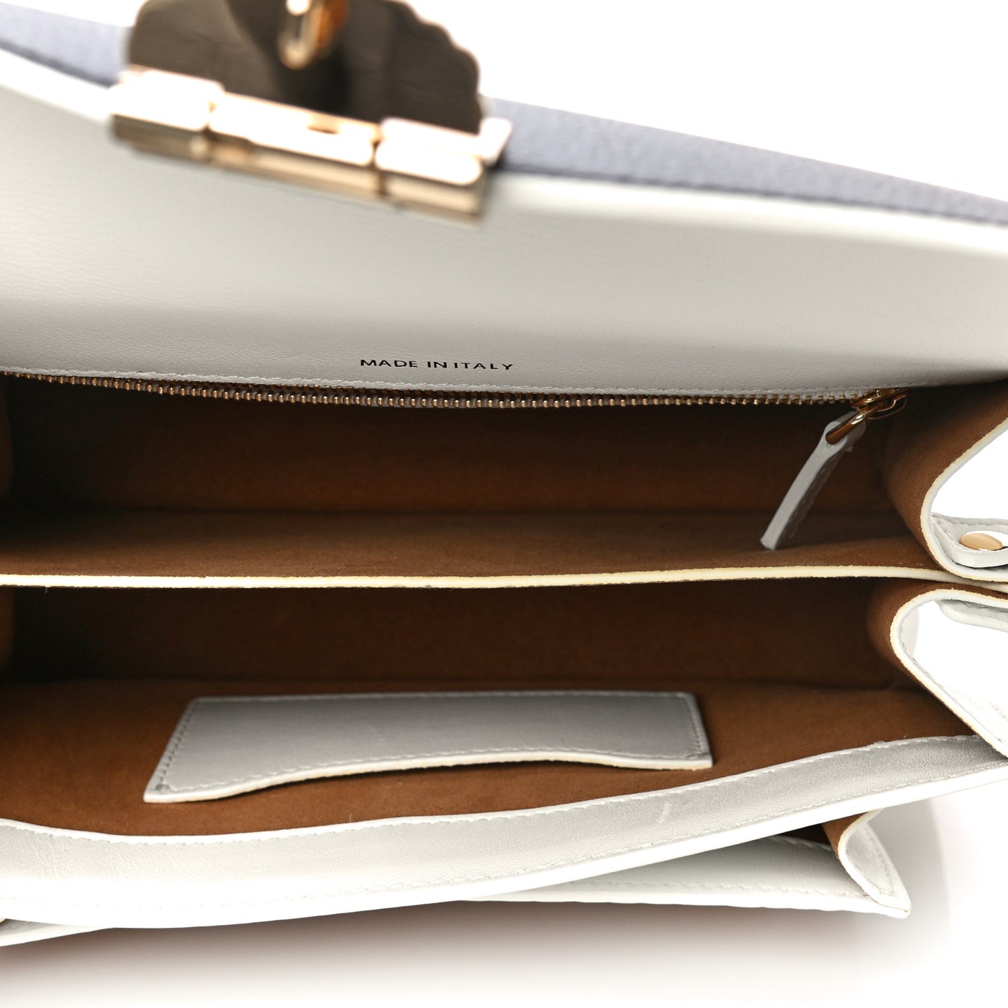 Calfskin Visetos Small Patricia Crossbody Bag Cognac Black