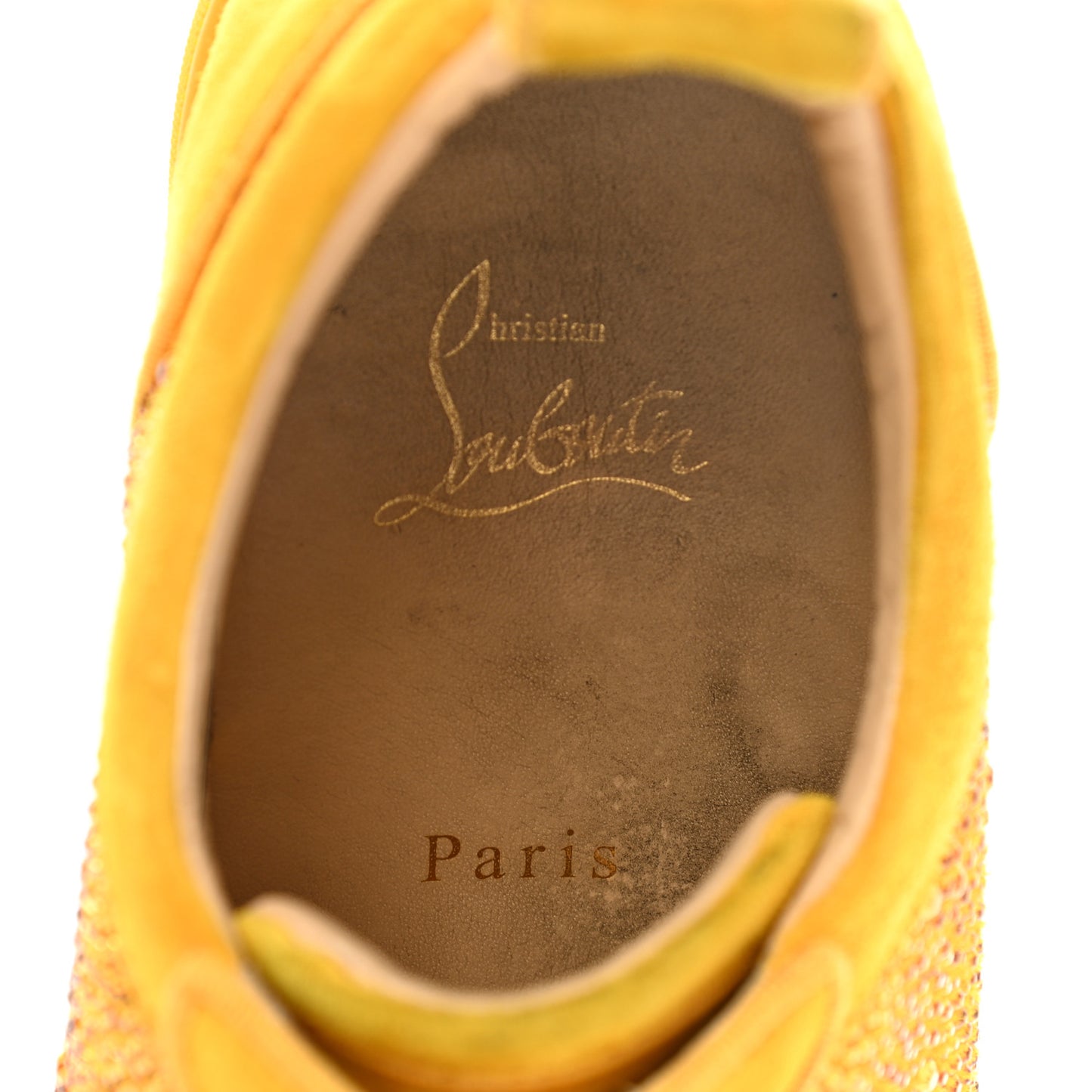 Calfskin Veau Velours Strass Louis Junior Flat Sneakers 41 Topaz