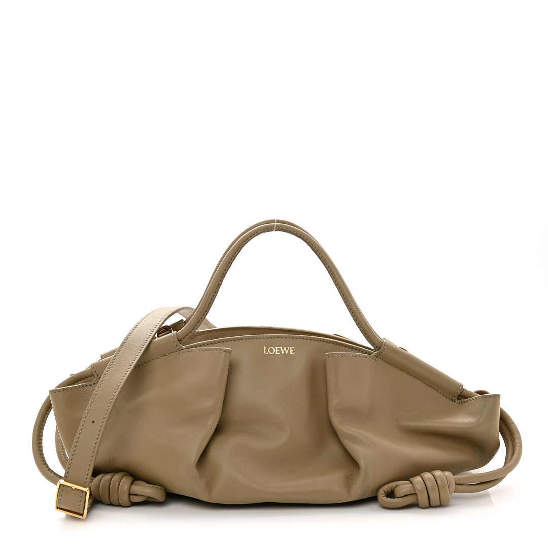 Loewe Shiny Nappa Calfskin Small Paseo Bag Clay Green 1913325
