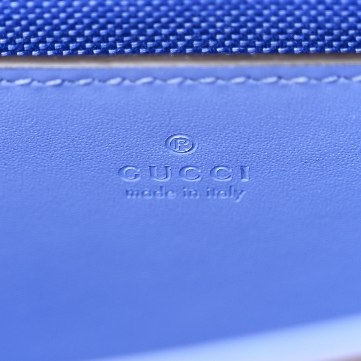 Calfskin GG Super Mini Shoulder Bag Blue