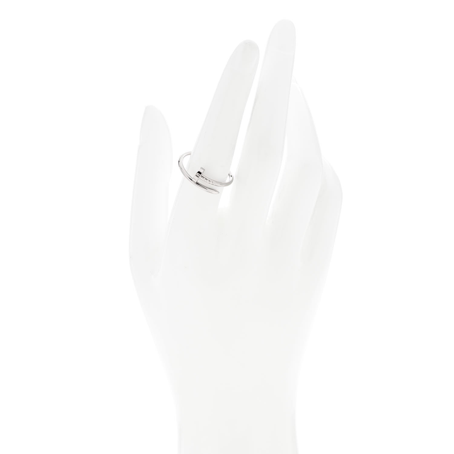 Cartier 18K White Gold Small Juste Un Clou Ring 56 7.5 2 of 5