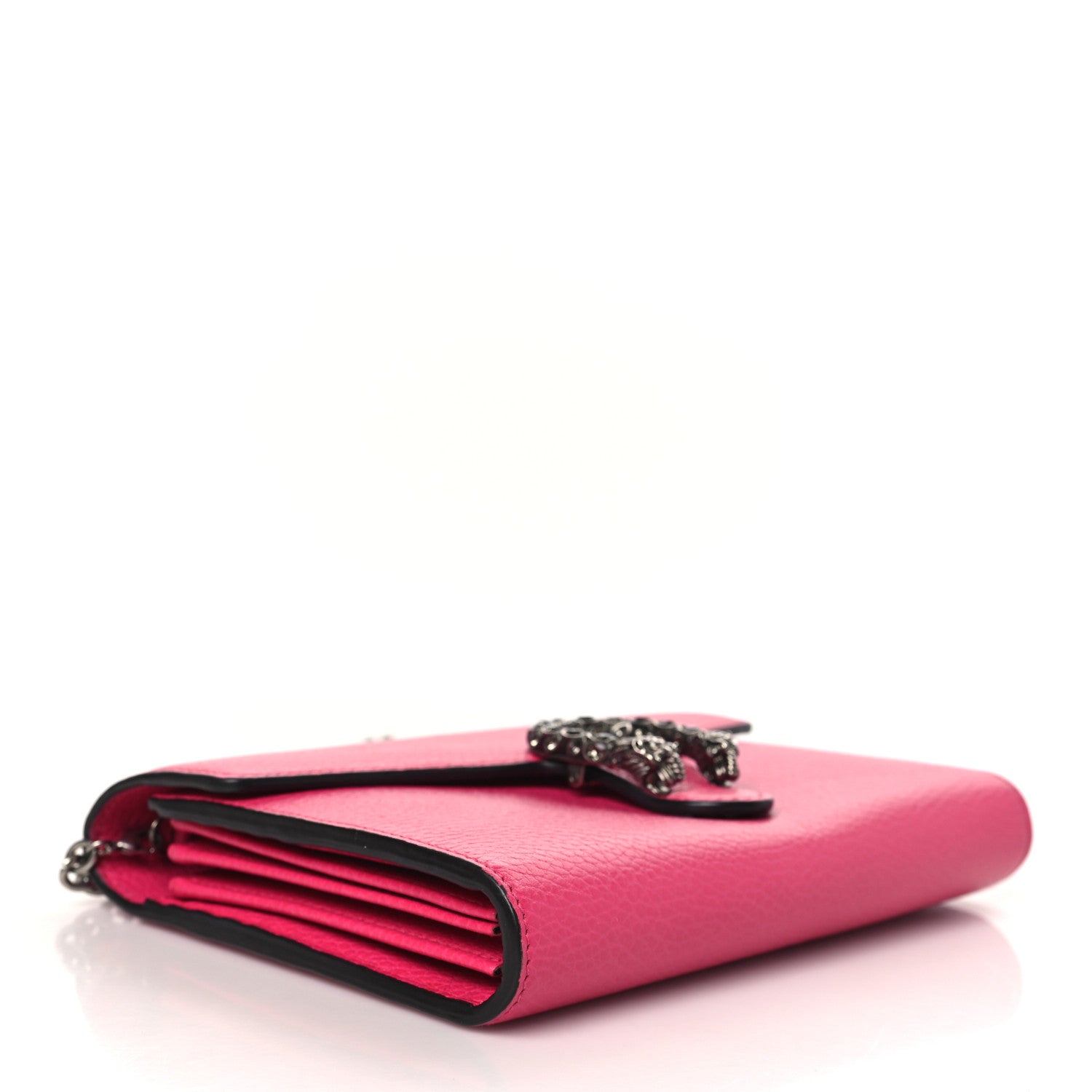 Gucci Dollar Calfskin Crystal Mini Dionysus Chain Wallet Box Pink 4 of 8