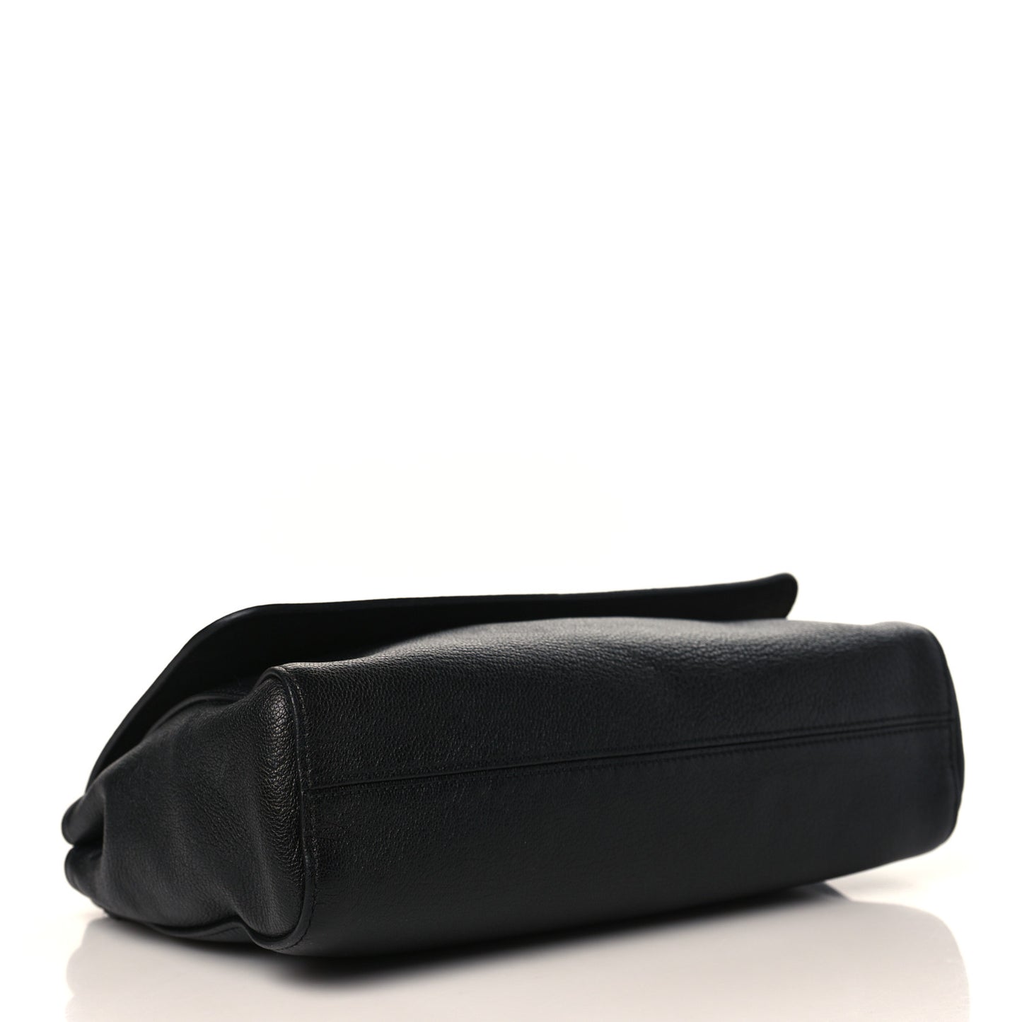 Small Classic Grain Calfskin Medium Lily Black