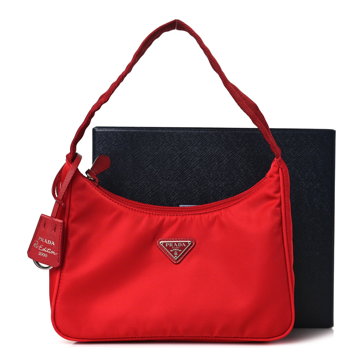 Tessuto Nylon Mini Re-Edition 2000 Bag Rosso