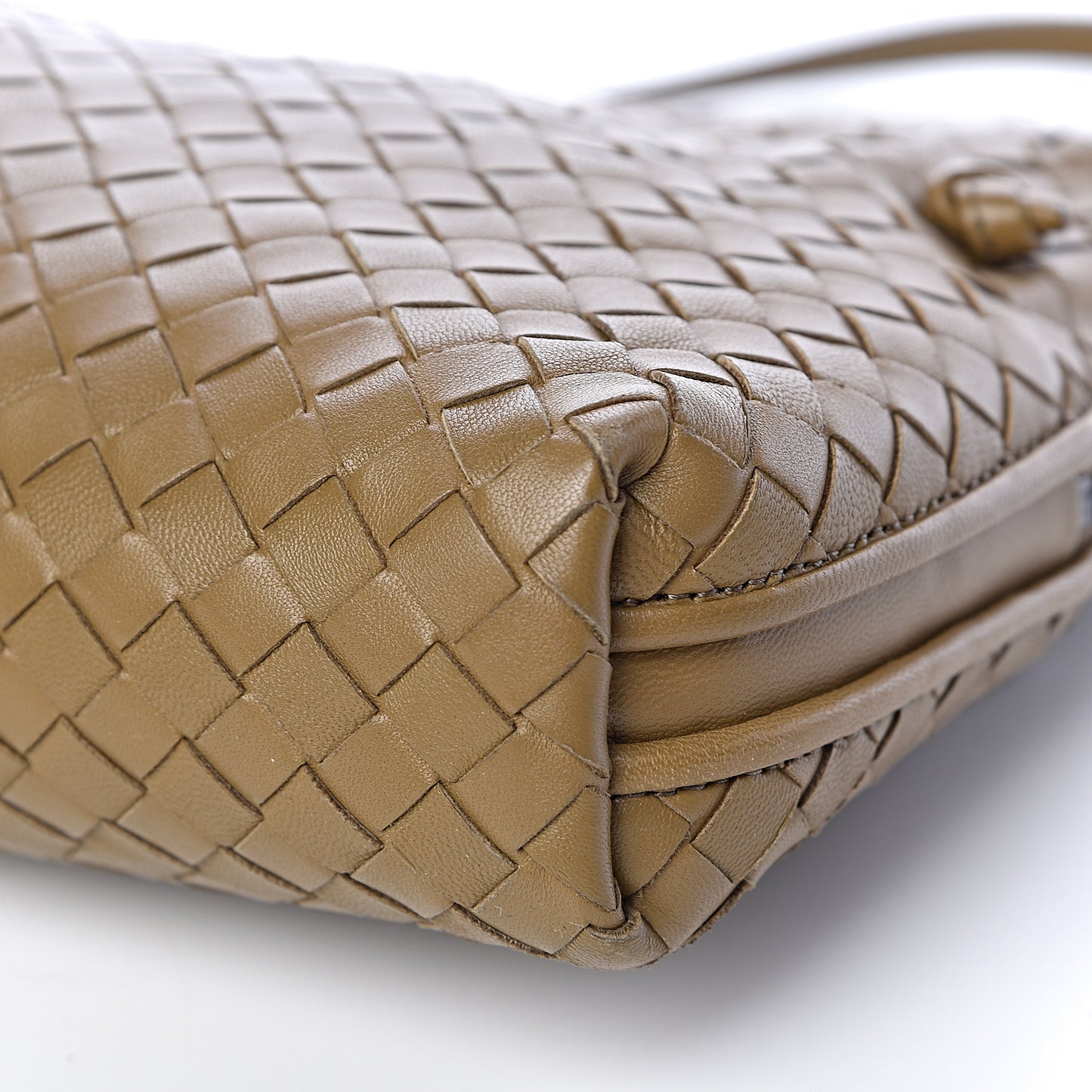 Nappa Intrecciato Nodini Crossbody Messenger Bronze