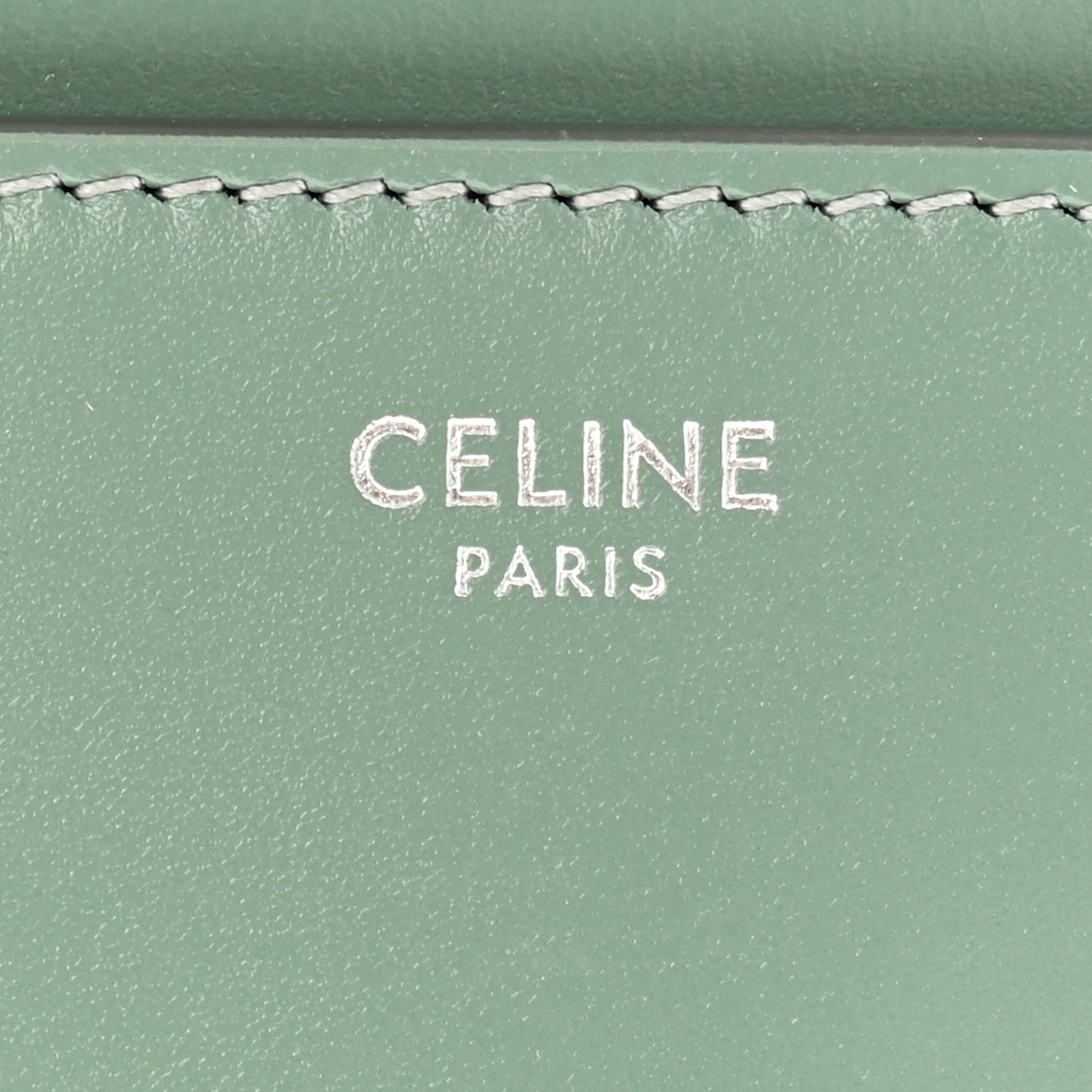 Satinated Calfskin Small 16 Top Handle Bag Celadon