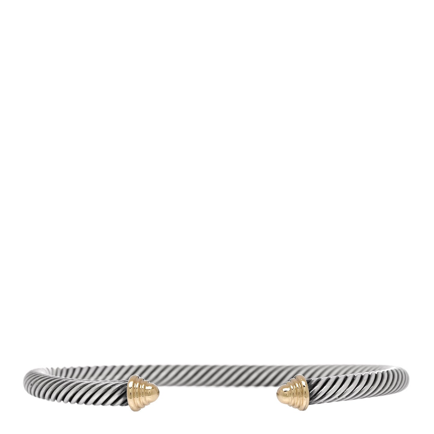 Sterling Silver 14K Yellow Gold 5mm Cable Classics Bracelet