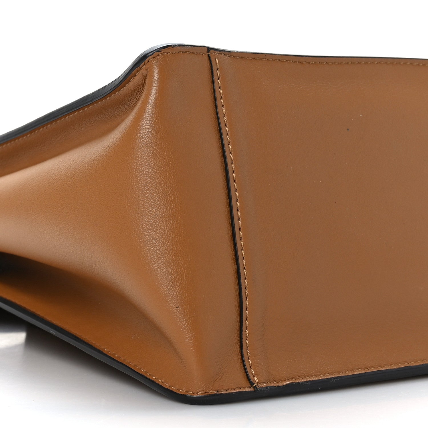 Fendi Vitello Grace Suede Snakeskin Small Flip Tote Nocciola Light Brown Marrone 10 of 11