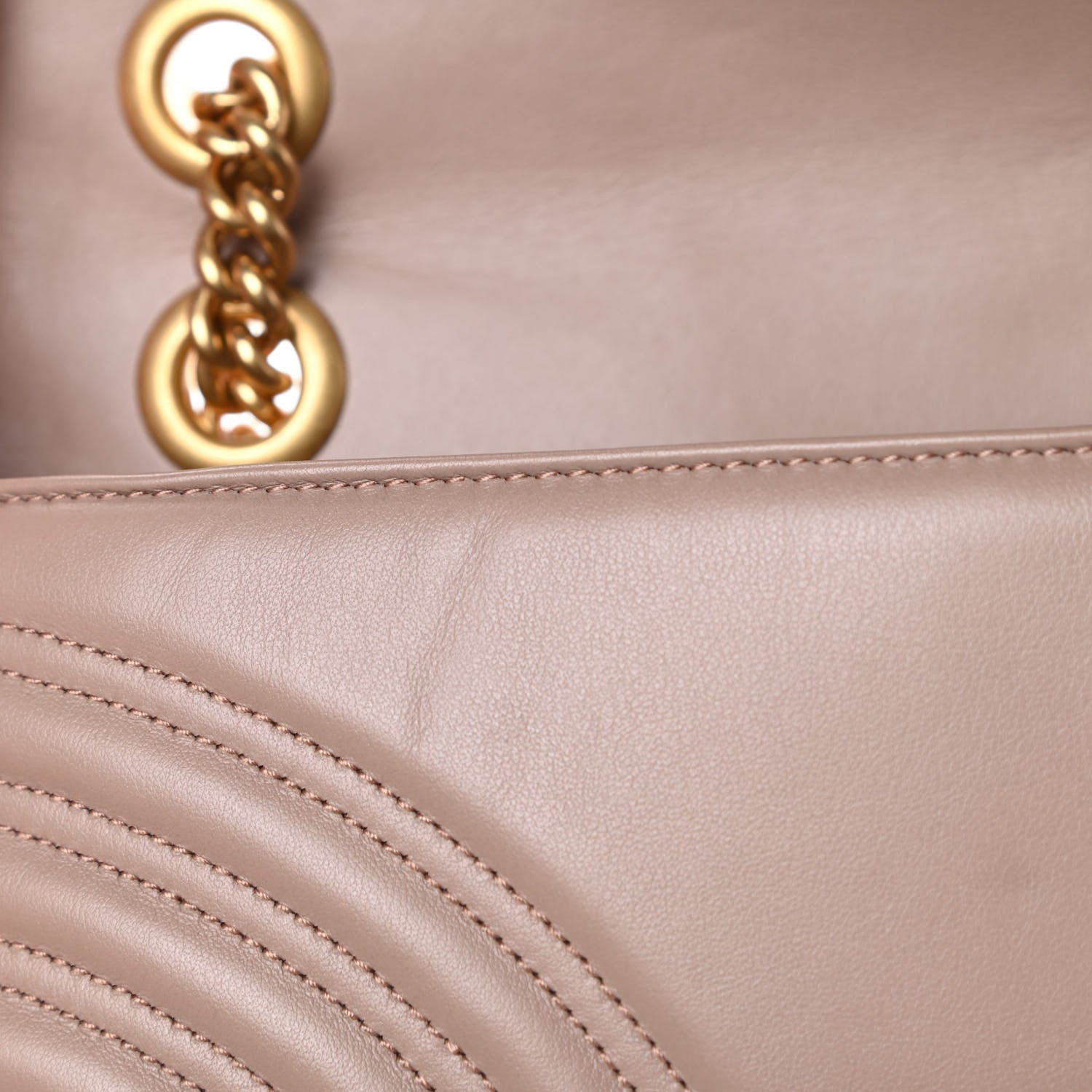 Gucci Calfskin Matelasse Small GG Marmont Shoulder Bag Porcelain Rose 12 of 12