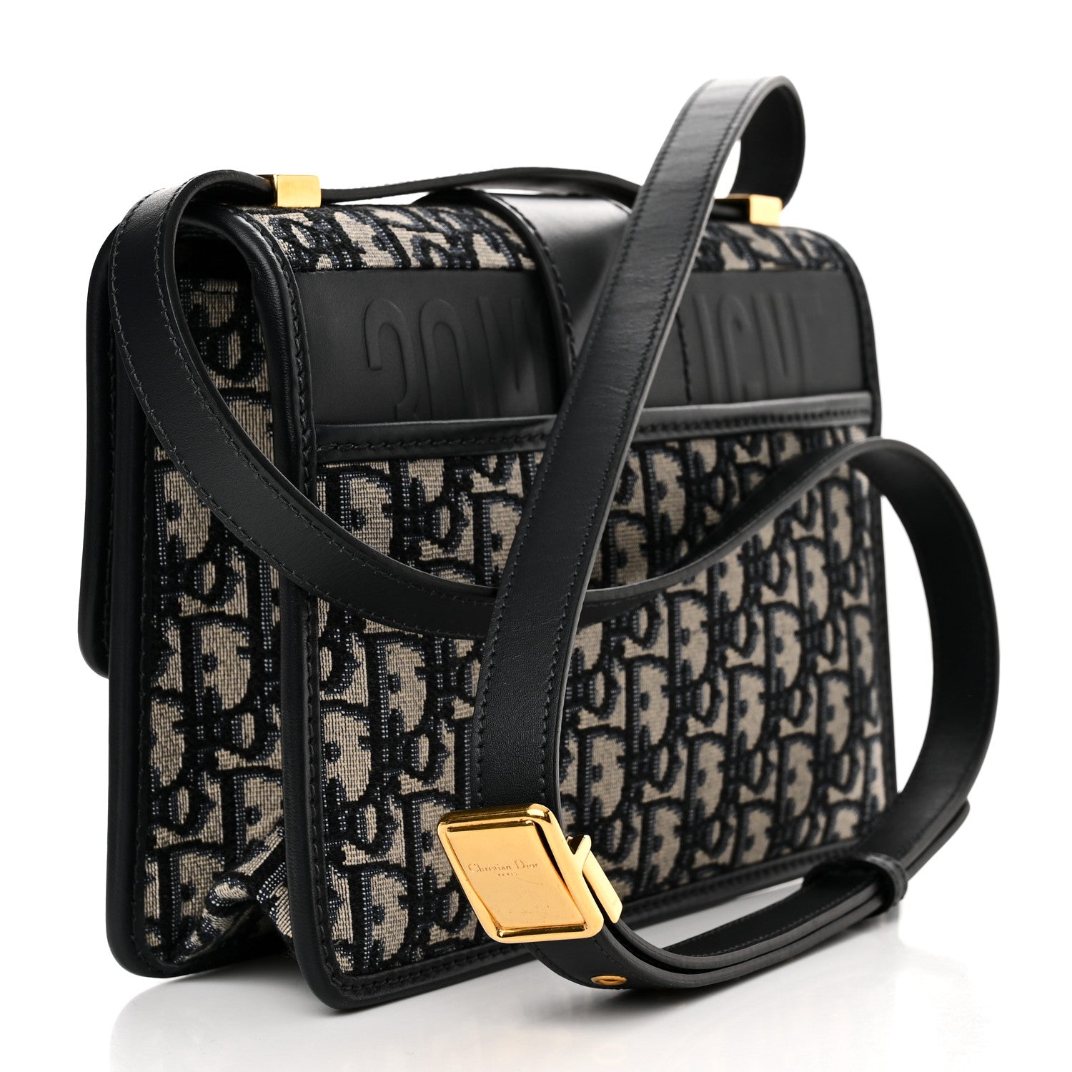 Christian Dior Oblique 30 Montaigne Flap Bag Blue 3 of 10