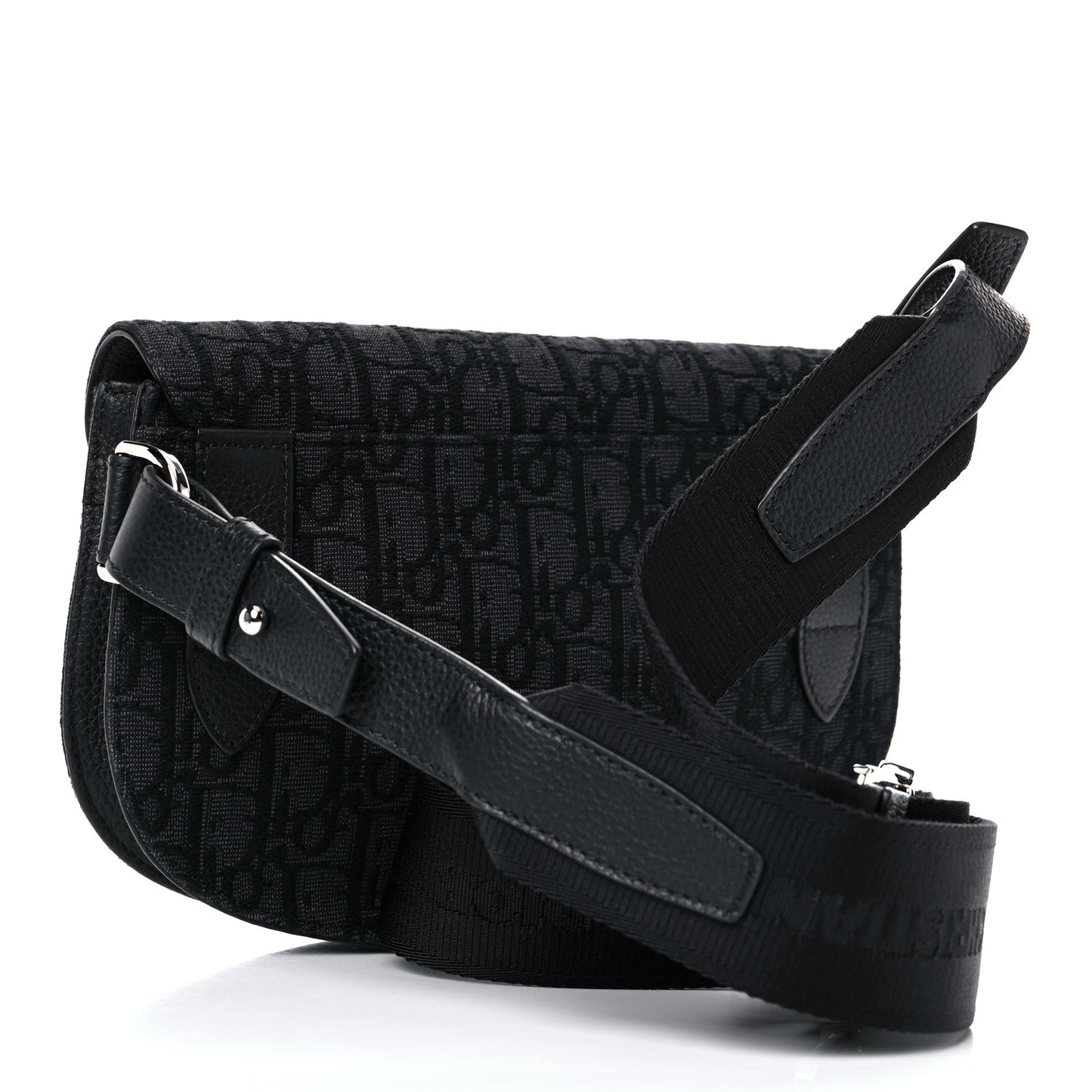 Oblique Saddle Messenger Pouch Blue Black
