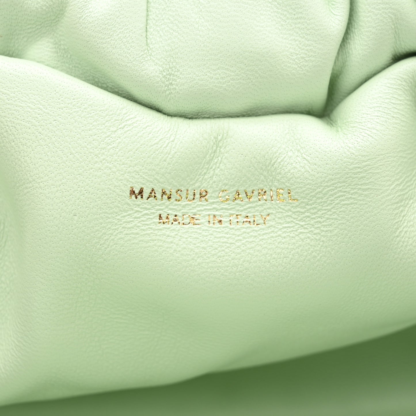 Lambskin Mini Cloud Clutch Sage