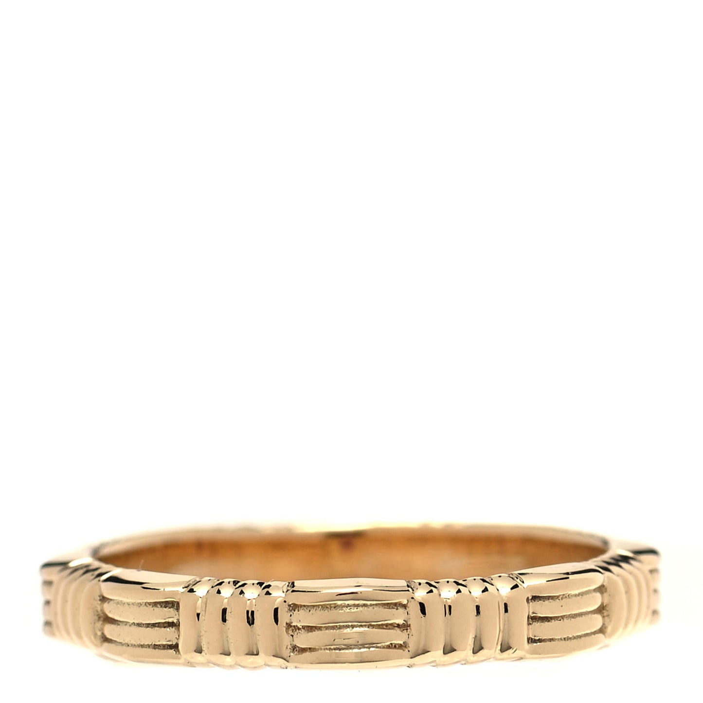 18K Yellow Gold 3mm Octagonal Band Ring 53 6.5