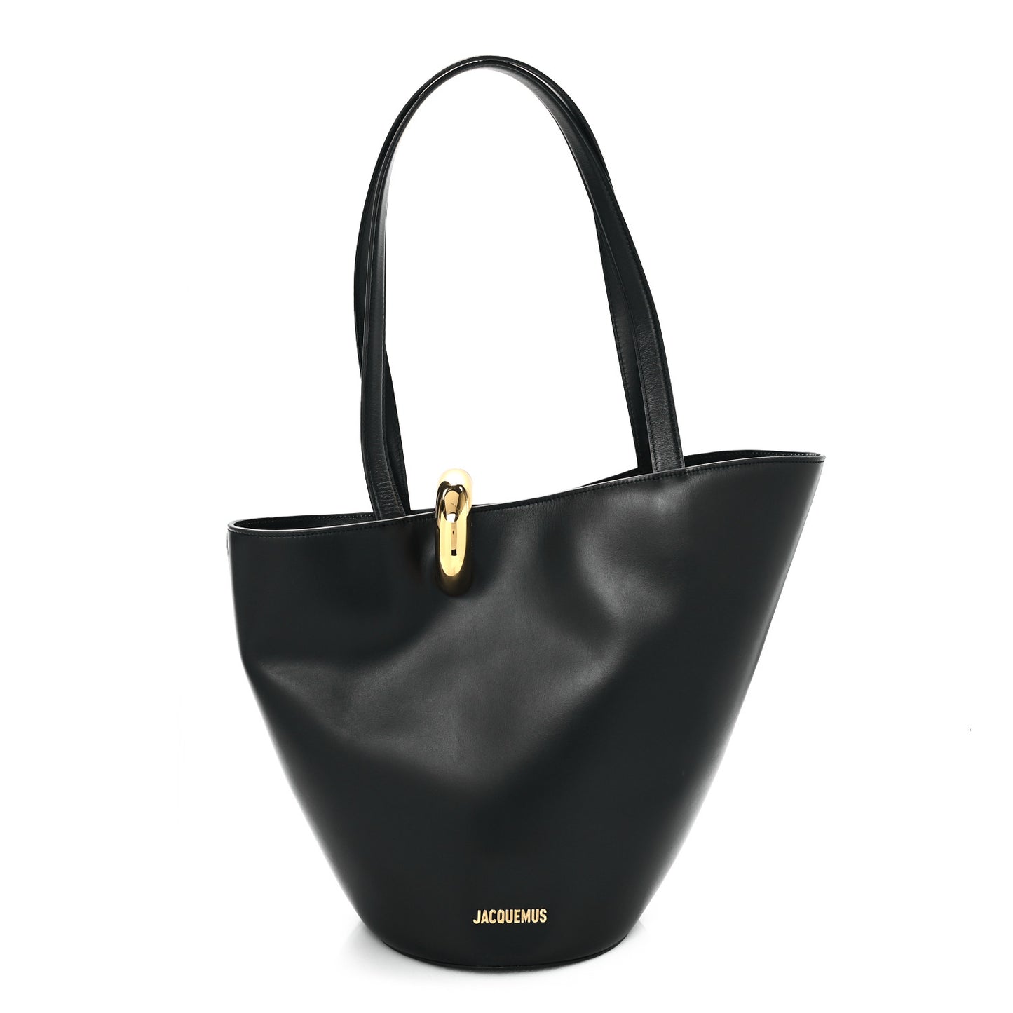 Smooth Calfskin Le Bambola Moyen Black