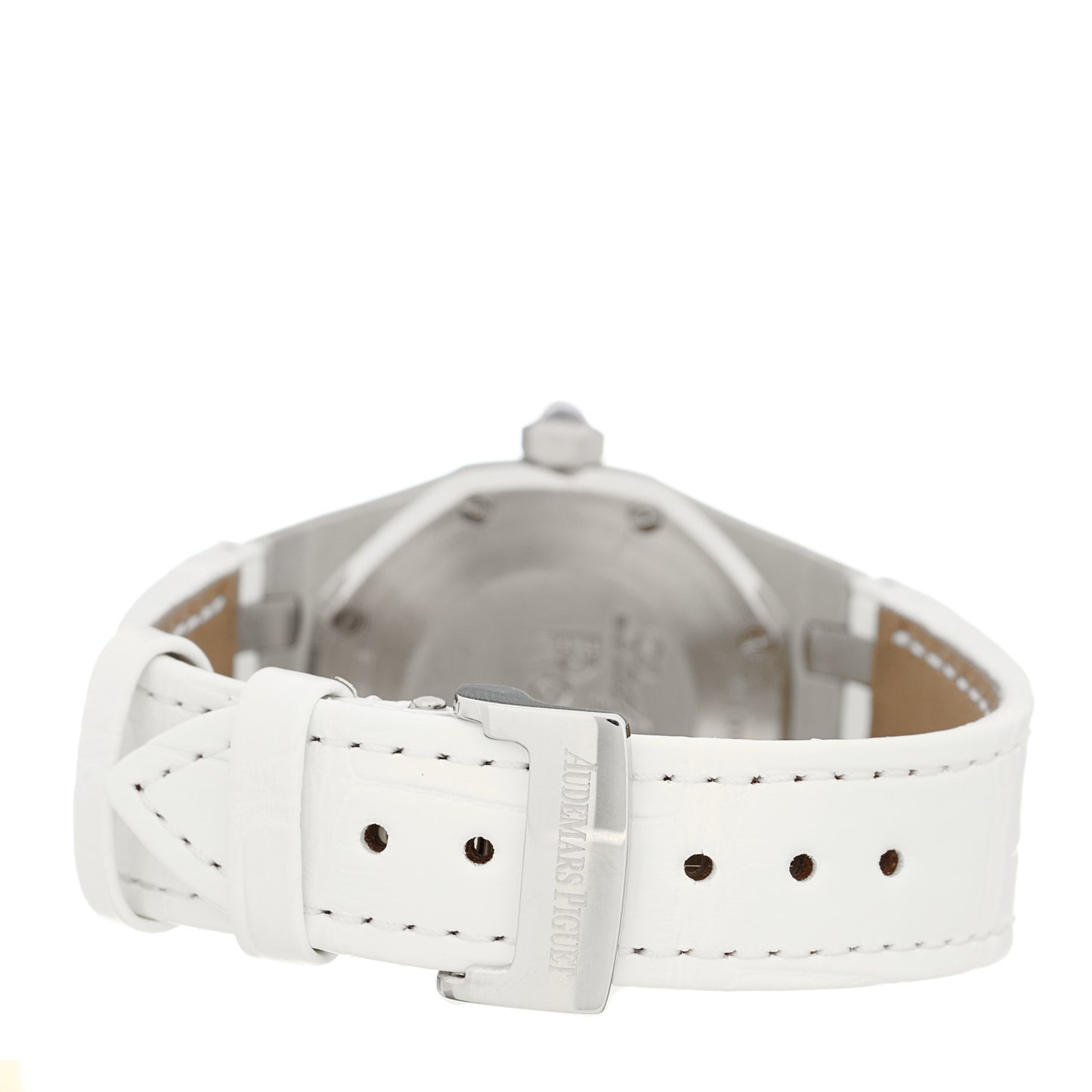 Stainless Steel Alligator Diamond 33mm Royal Oak Quartz Watch White 67601ST.ZZ.D012CR.01