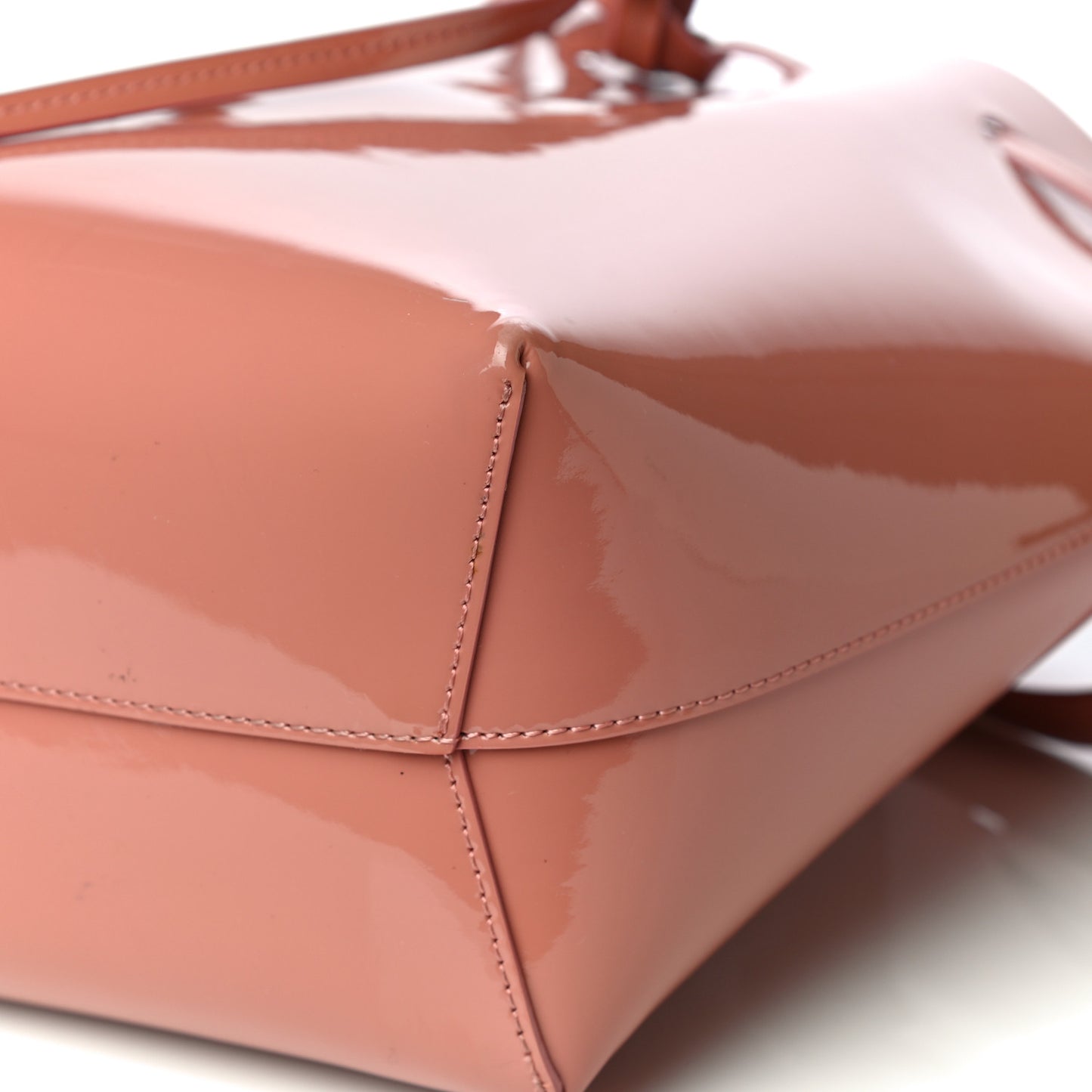 Patent Calfskin Mini Bucket Blush
