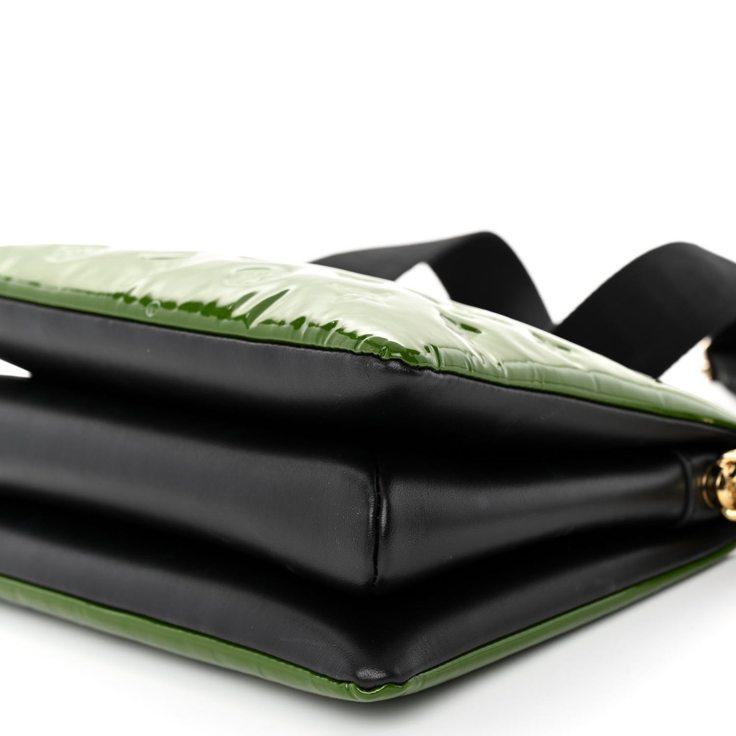 Patent Embossed Monogram Coussin PM Green Black